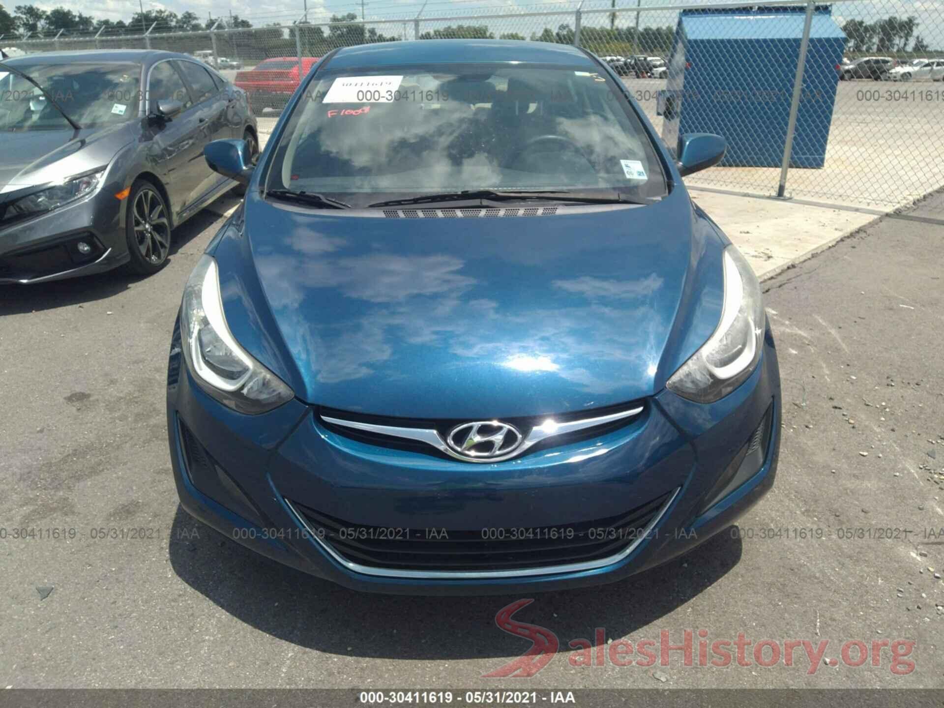 KMHDH4AEXGU511922 2016 HYUNDAI ELANTRA