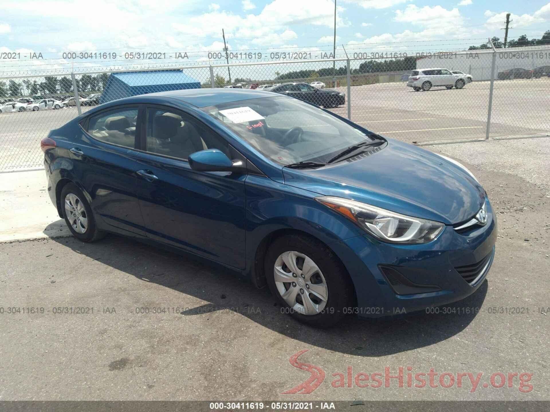 KMHDH4AEXGU511922 2016 HYUNDAI ELANTRA