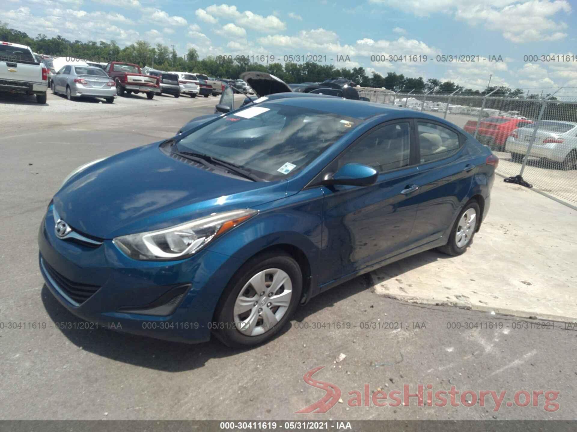 KMHDH4AEXGU511922 2016 HYUNDAI ELANTRA