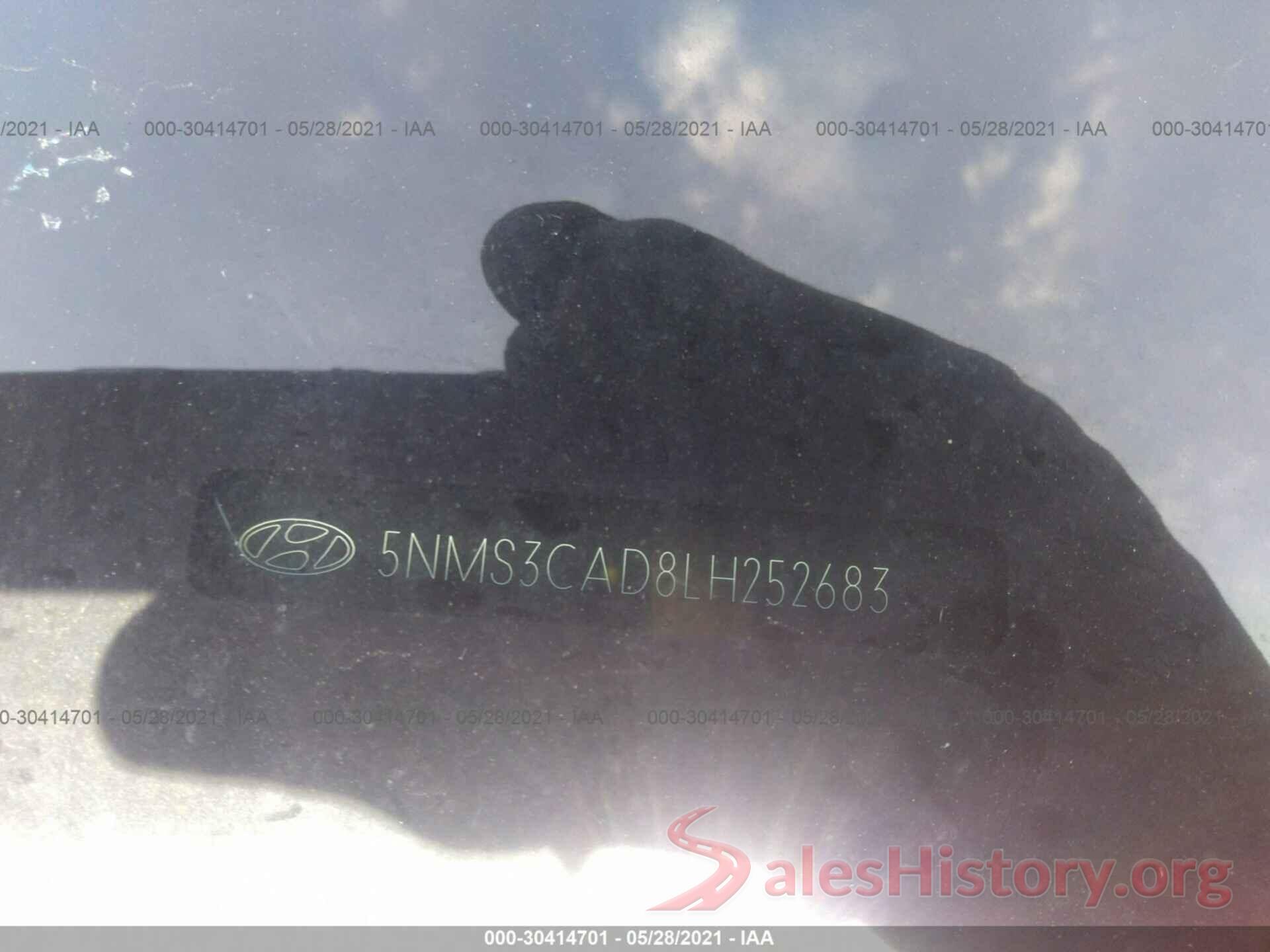 5NMS3CAD8LH252683 2020 HYUNDAI SANTA FE