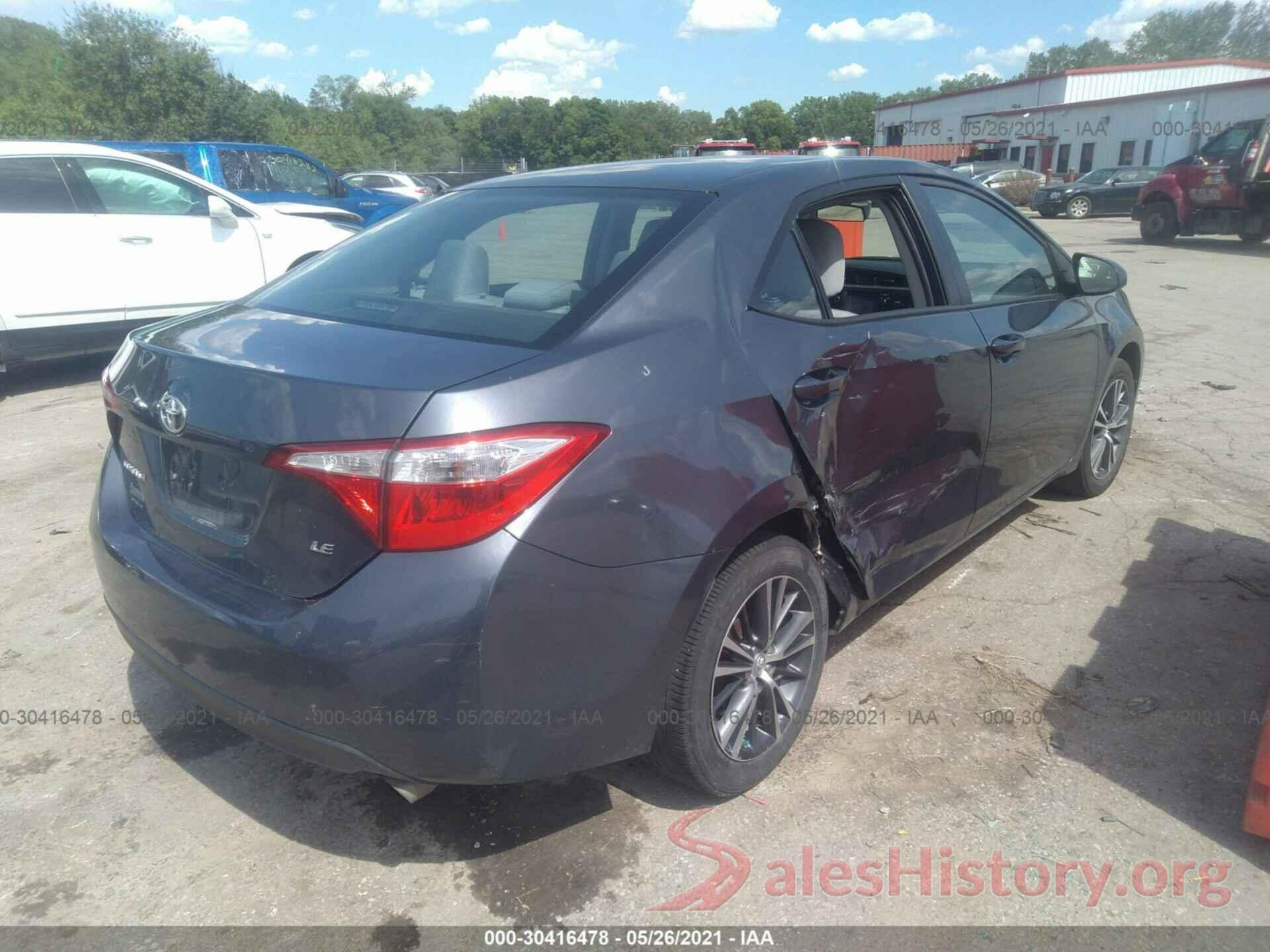 5YFBURHE6GP493586 2016 TOYOTA COROLLA