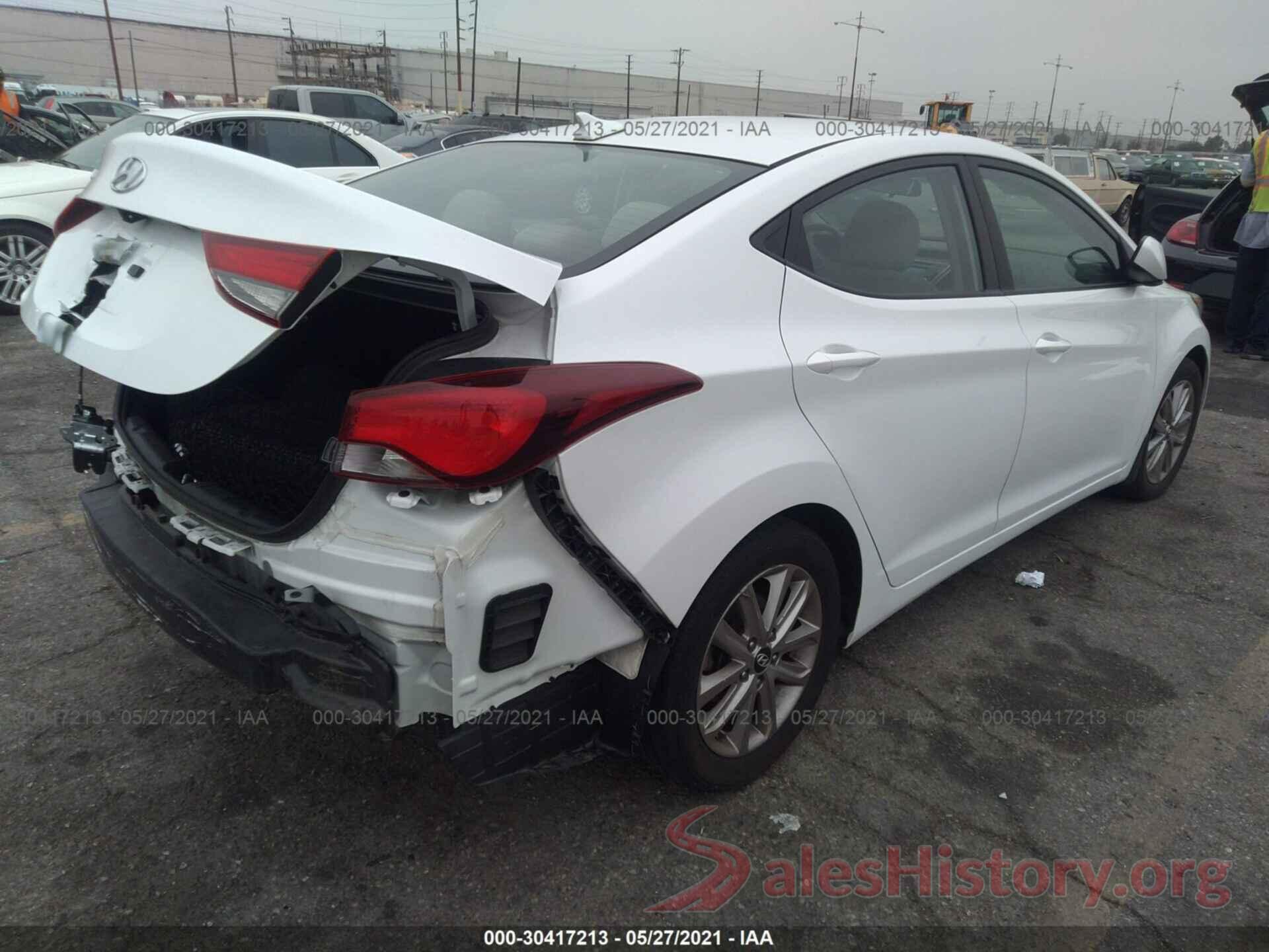 5NPDH4AE9GH666931 2016 HYUNDAI ELANTRA