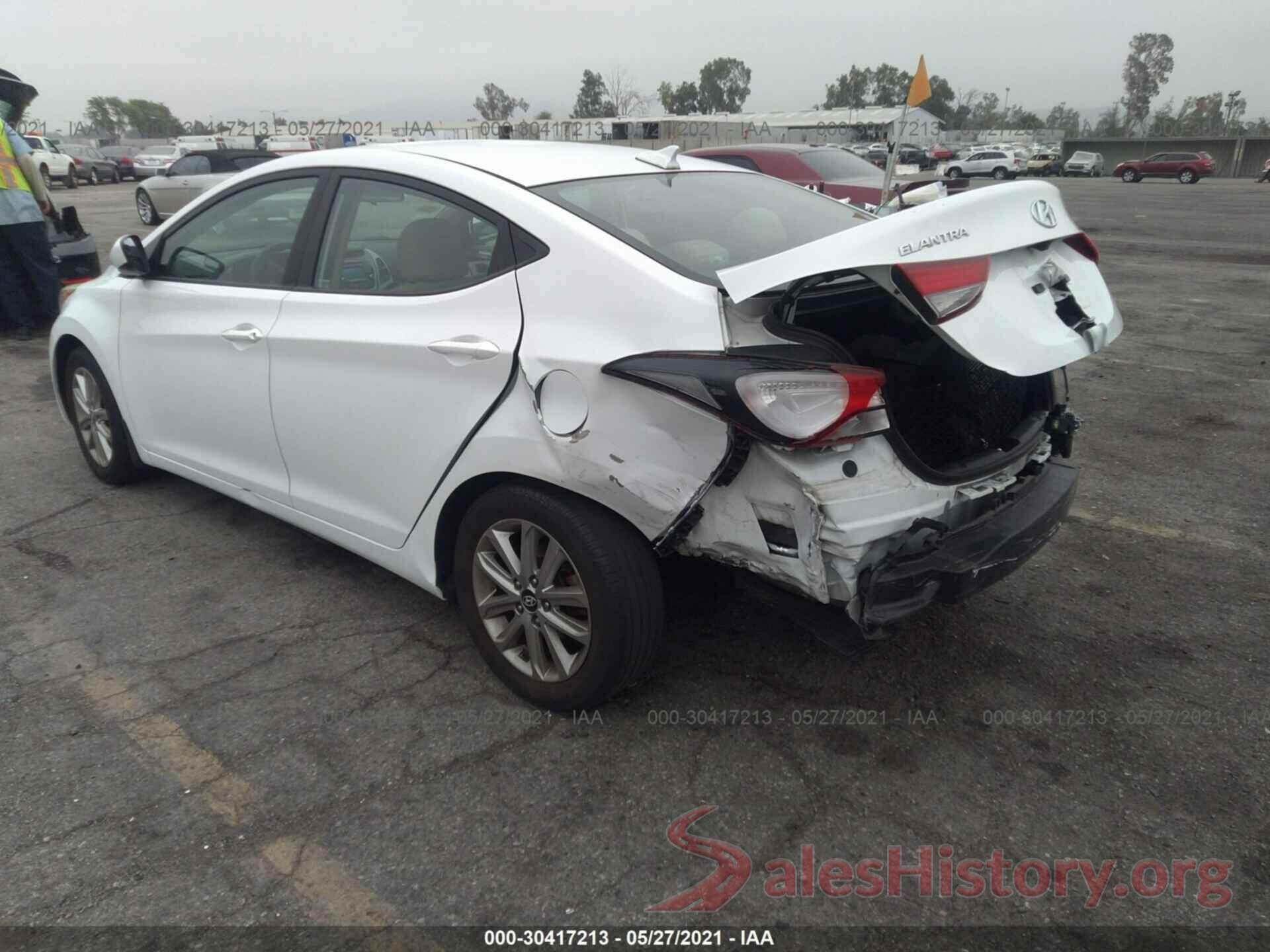 5NPDH4AE9GH666931 2016 HYUNDAI ELANTRA