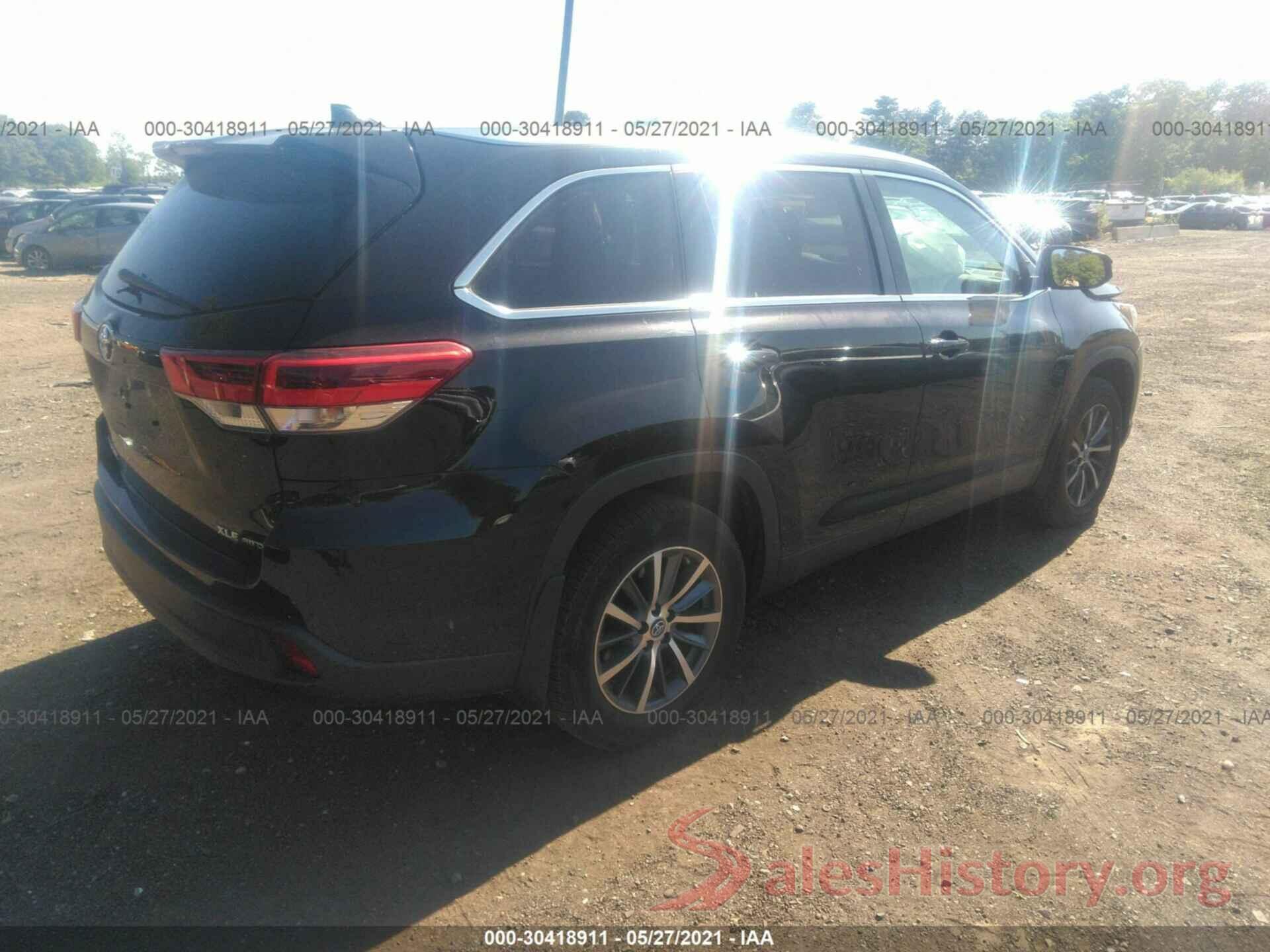 5TDJZRFH5KS585783 2019 TOYOTA HIGHLANDER