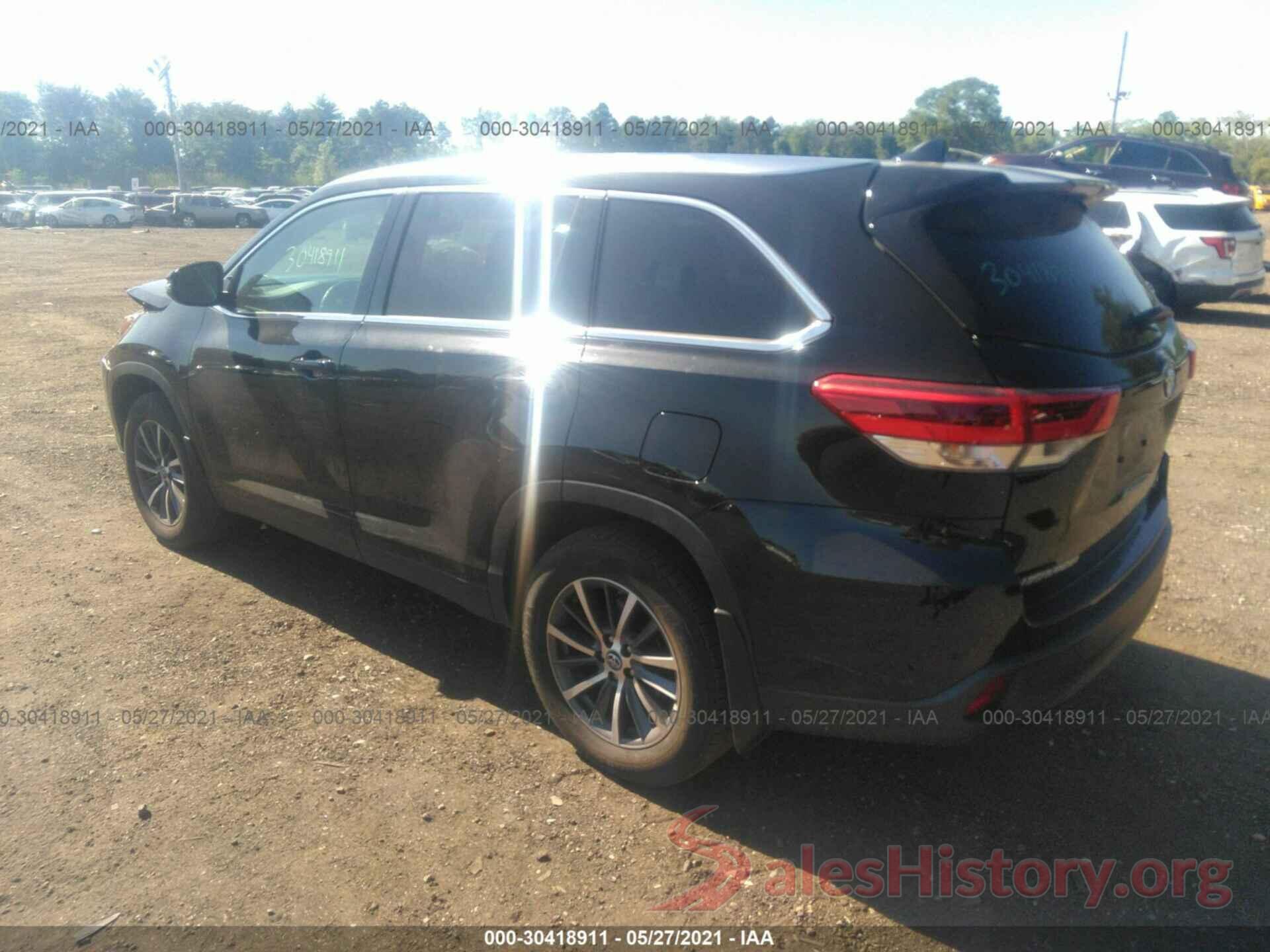 5TDJZRFH5KS585783 2019 TOYOTA HIGHLANDER