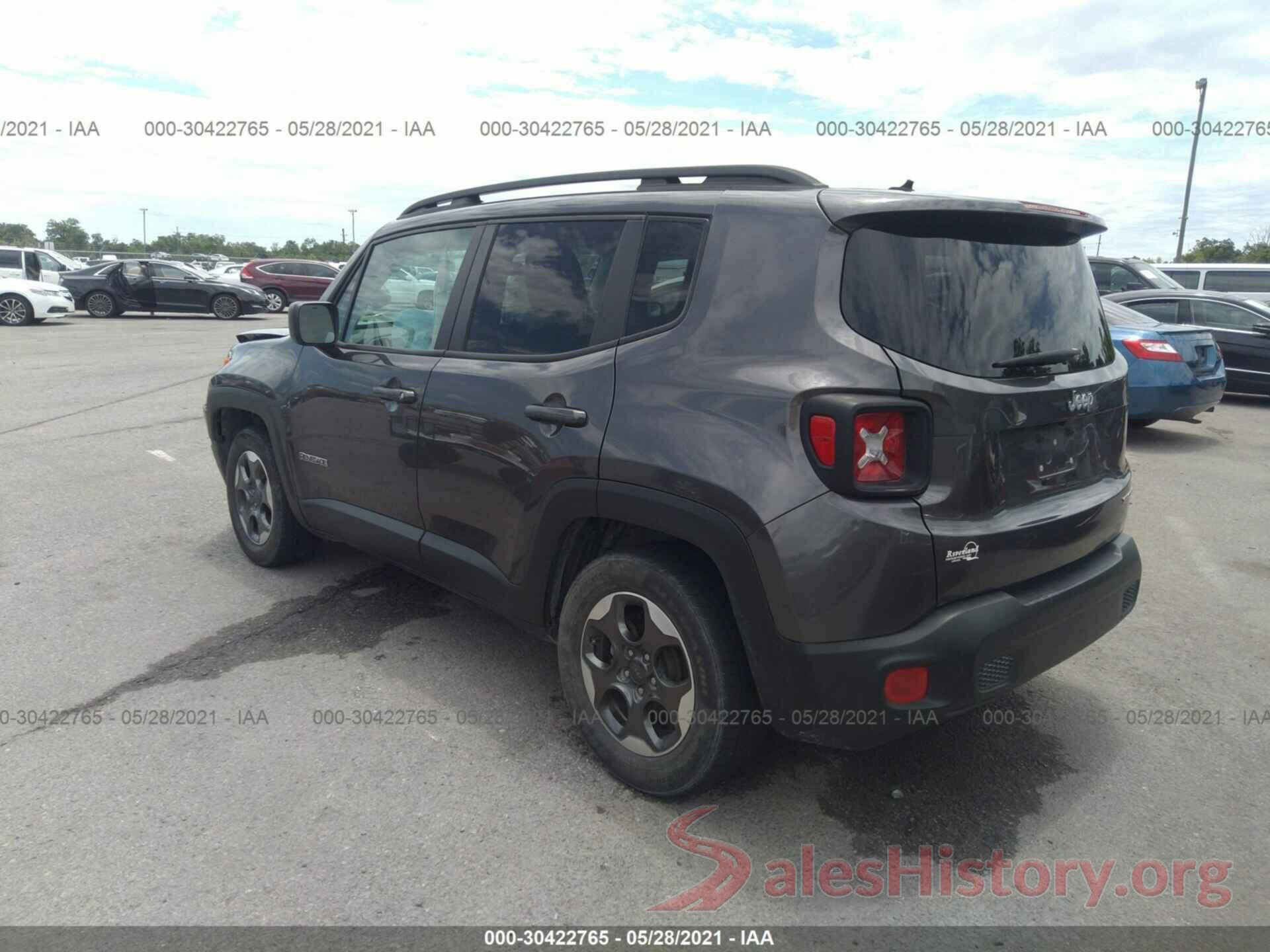 ZACCJAAT7GPE31447 2016 JEEP RENEGADE