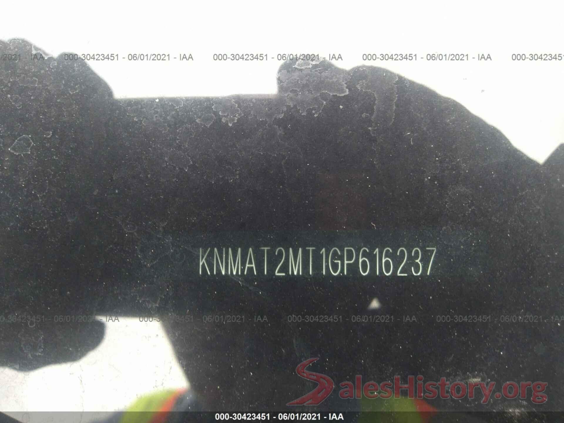 KNMAT2MT1GP616237 2016 NISSAN ROGUE