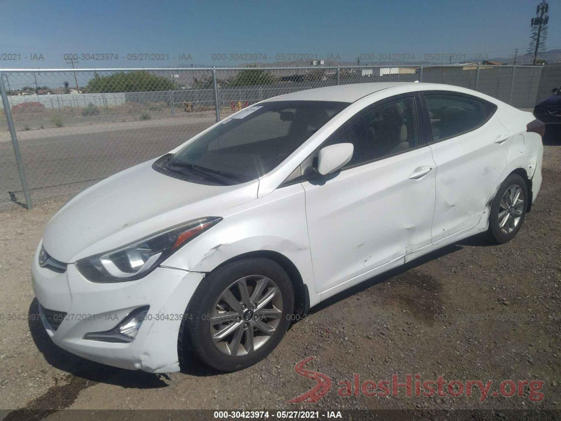 5NPDH4AE1GH658046 2016 HYUNDAI ELANTRA