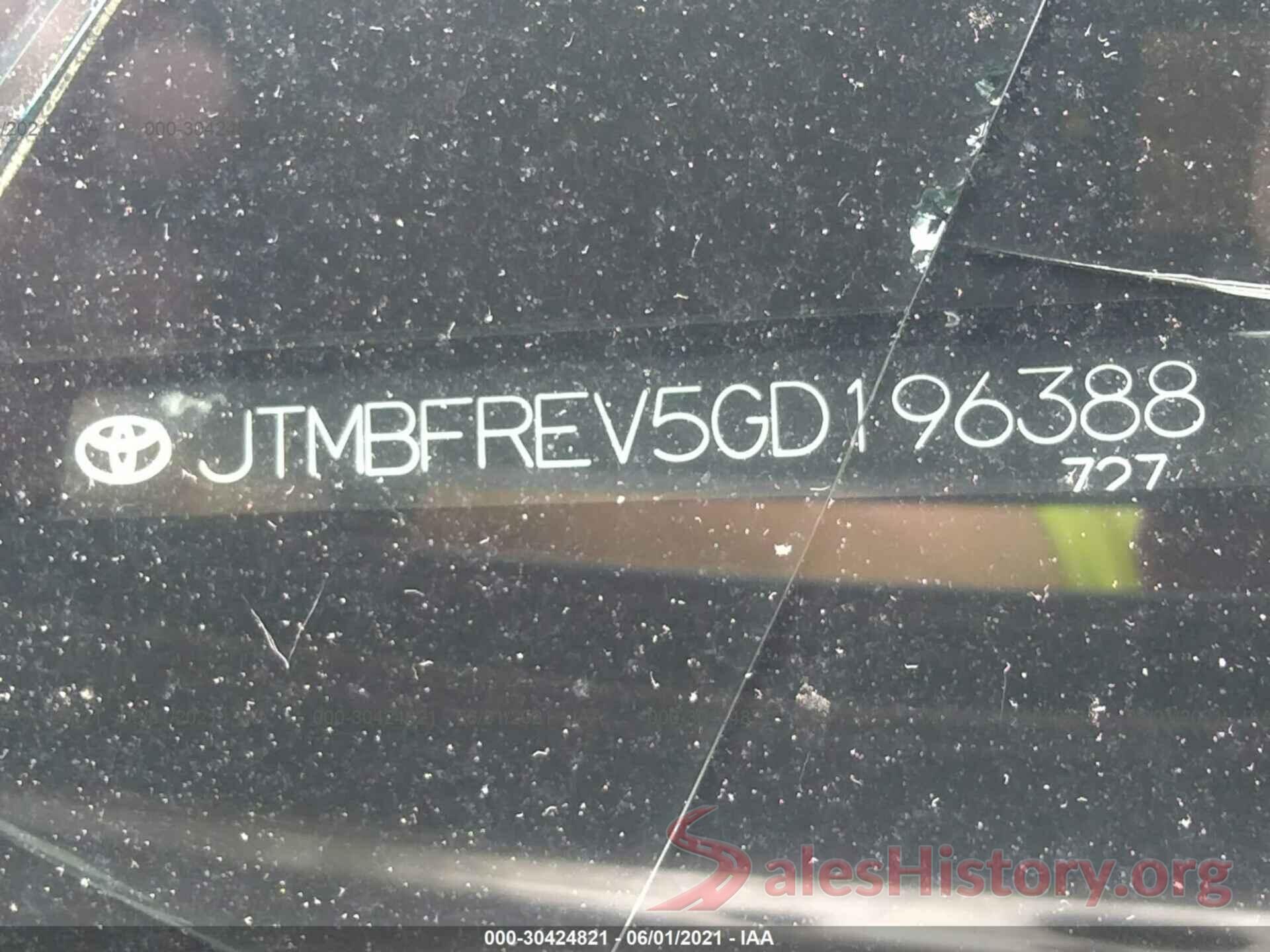 JTMBFREV5GD196388 2016 TOYOTA RAV4