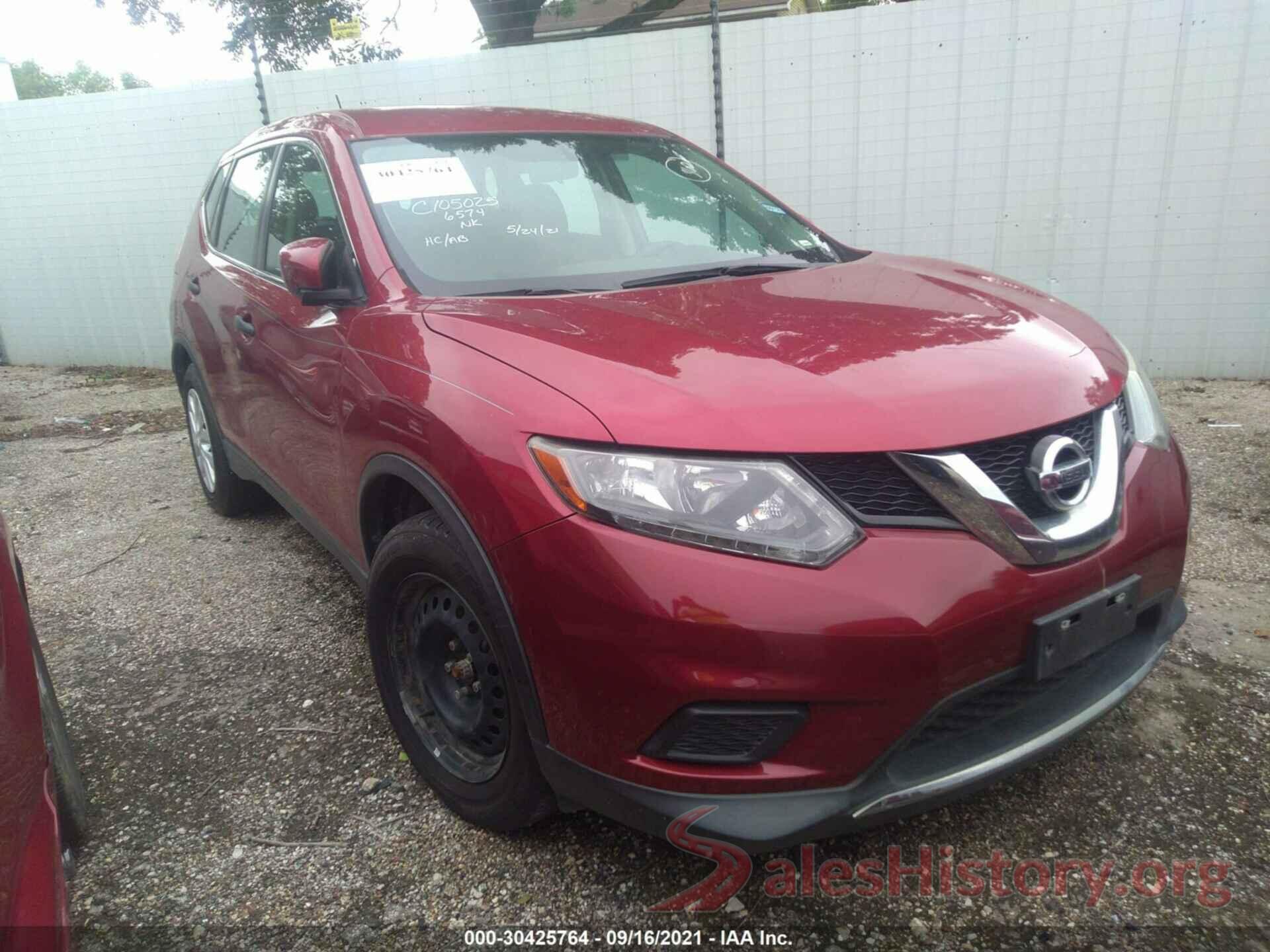 5N1AT2MT3GC916574 2016 NISSAN ROGUE