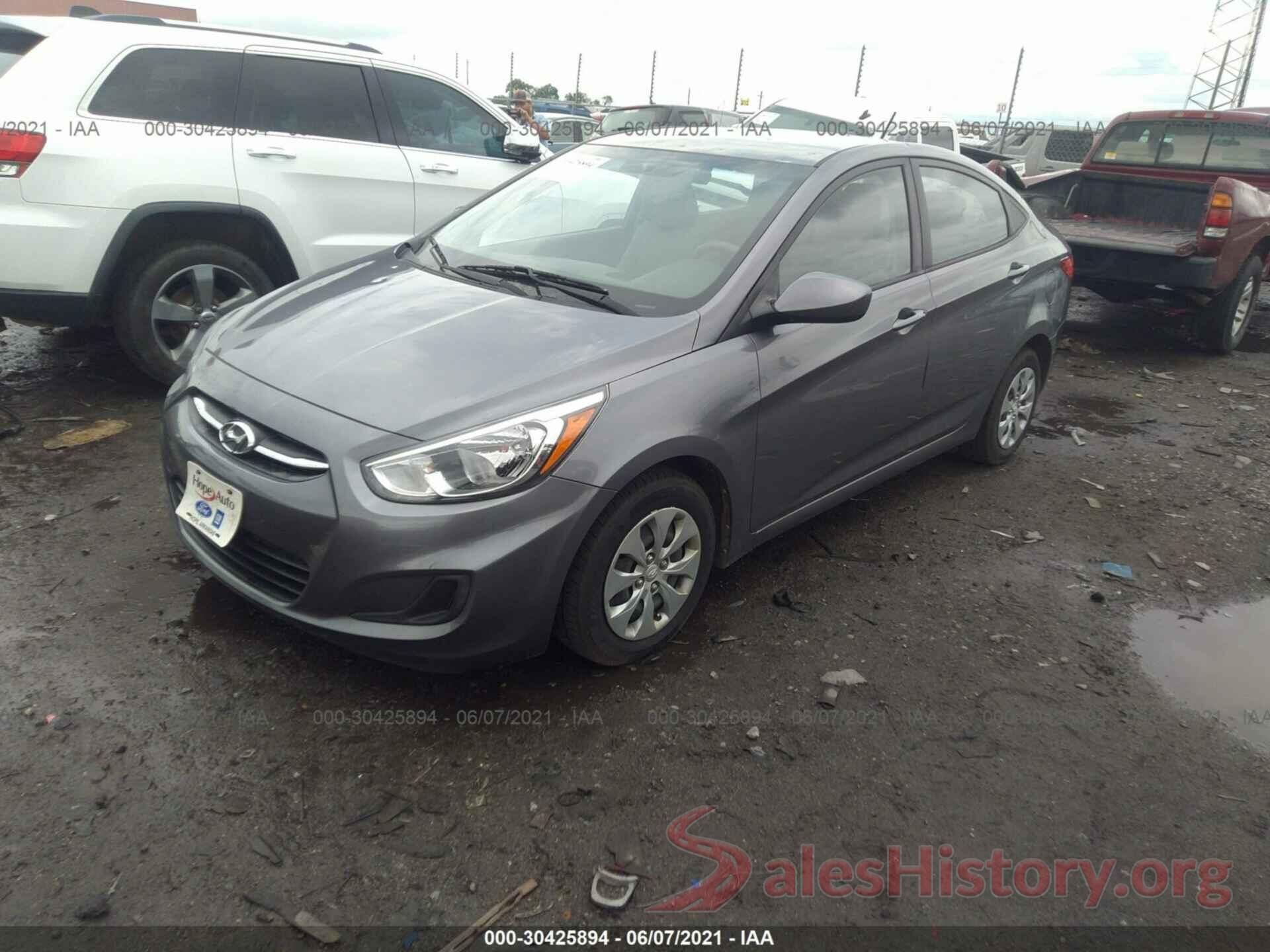 KMHCT4AE2GU130320 2016 HYUNDAI ACCENT