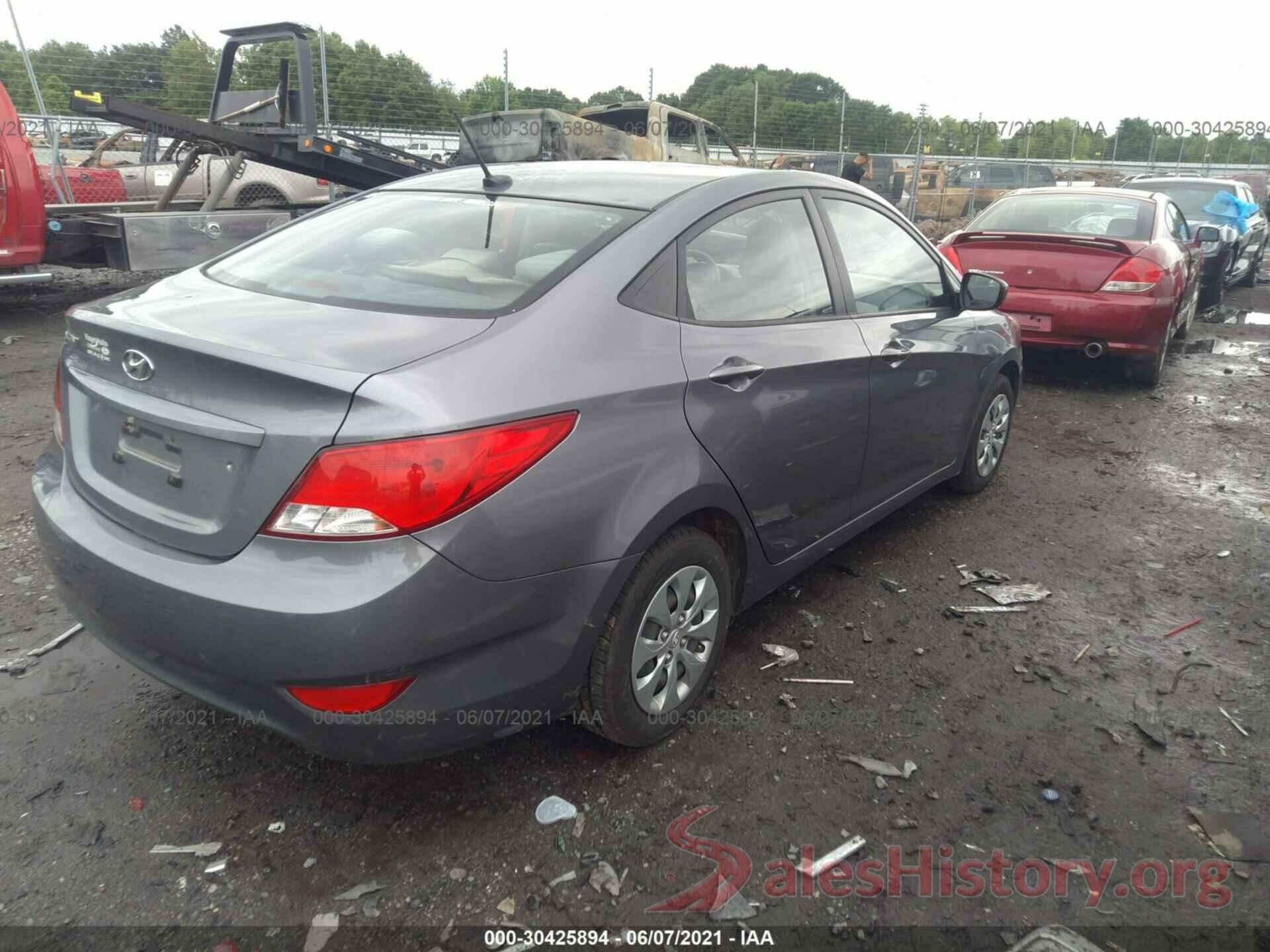 KMHCT4AE2GU130320 2016 HYUNDAI ACCENT