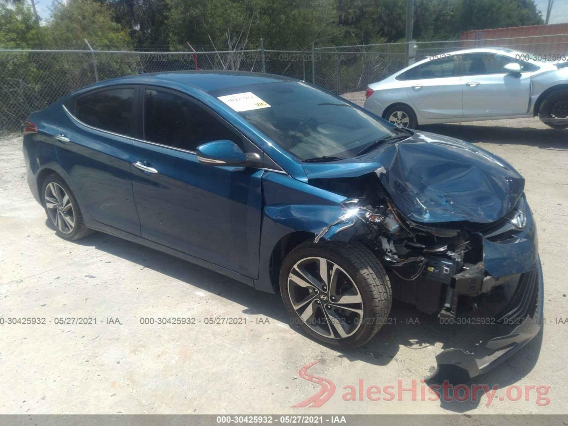 KMHDH4AE6GU593471 2016 HYUNDAI ELANTRA