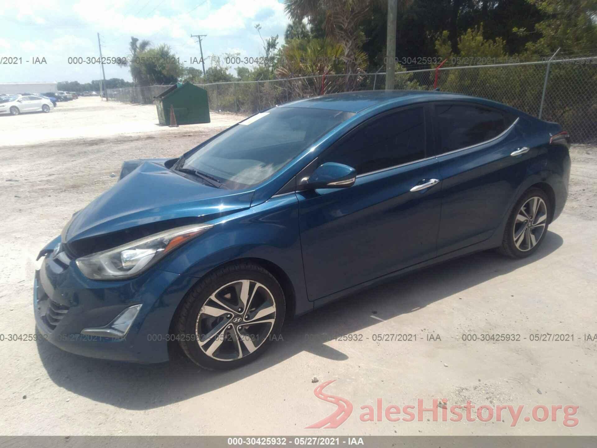 KMHDH4AE6GU593471 2016 HYUNDAI ELANTRA