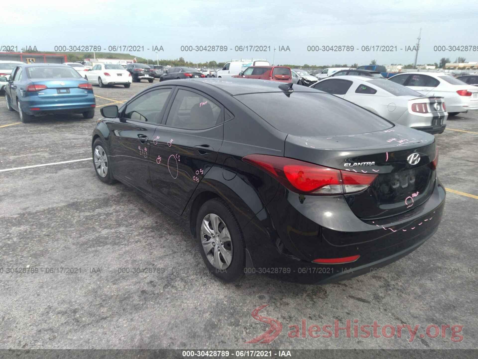 5NPDH4AEXGH785457 2016 HYUNDAI ELANTRA