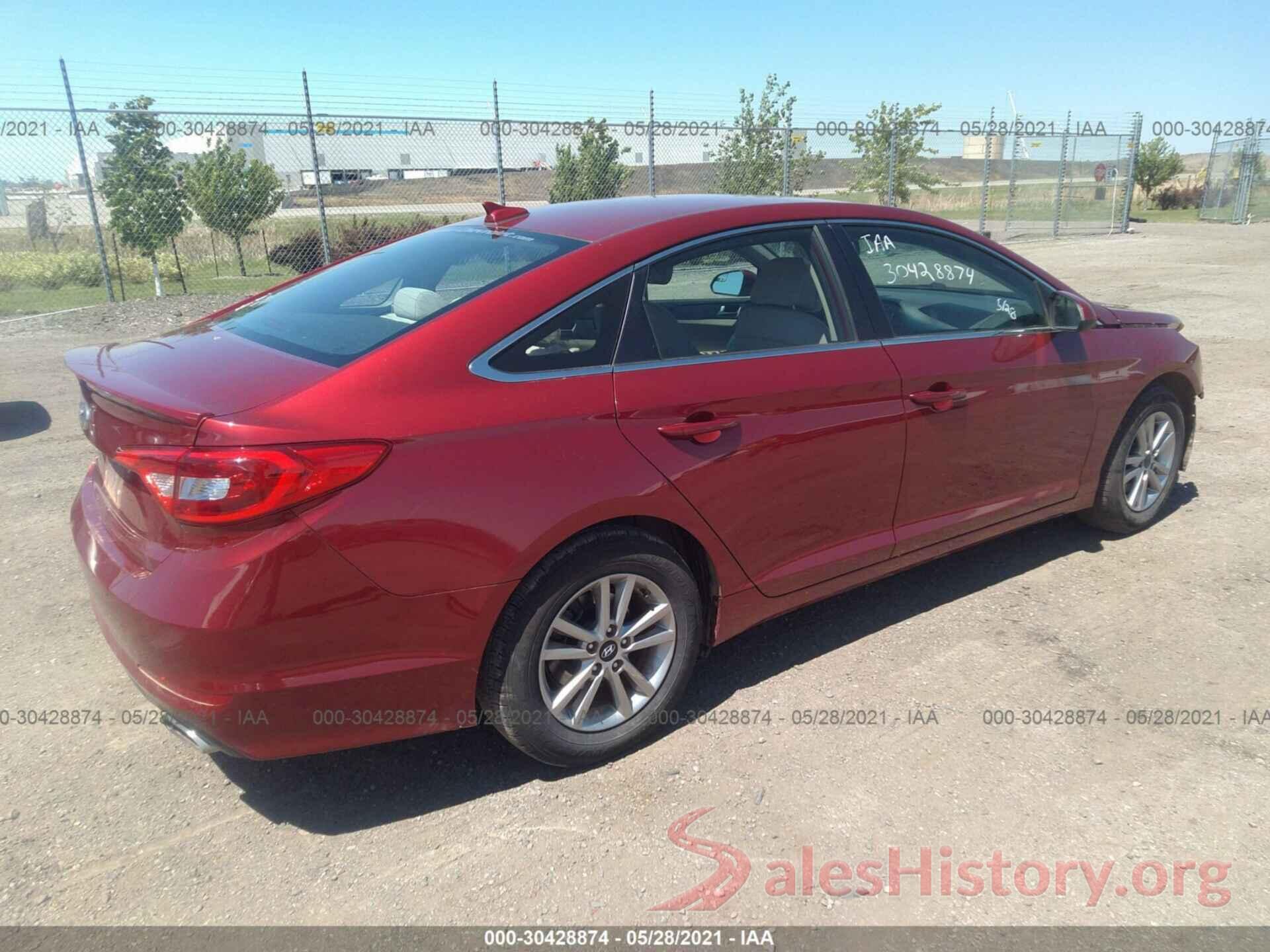 5NPE24AFXGH290979 2016 HYUNDAI SONATA