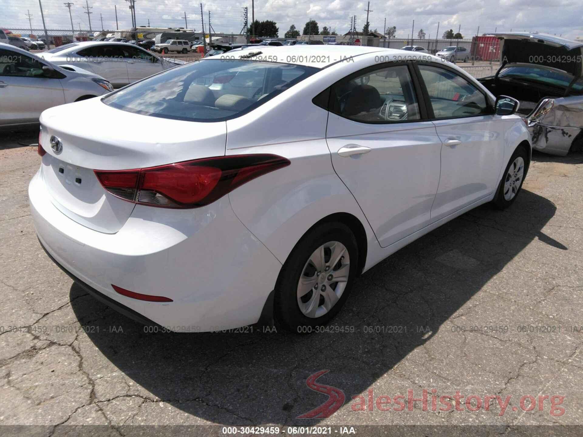 5NPDH4AEXGH725713 2016 HYUNDAI ELANTRA