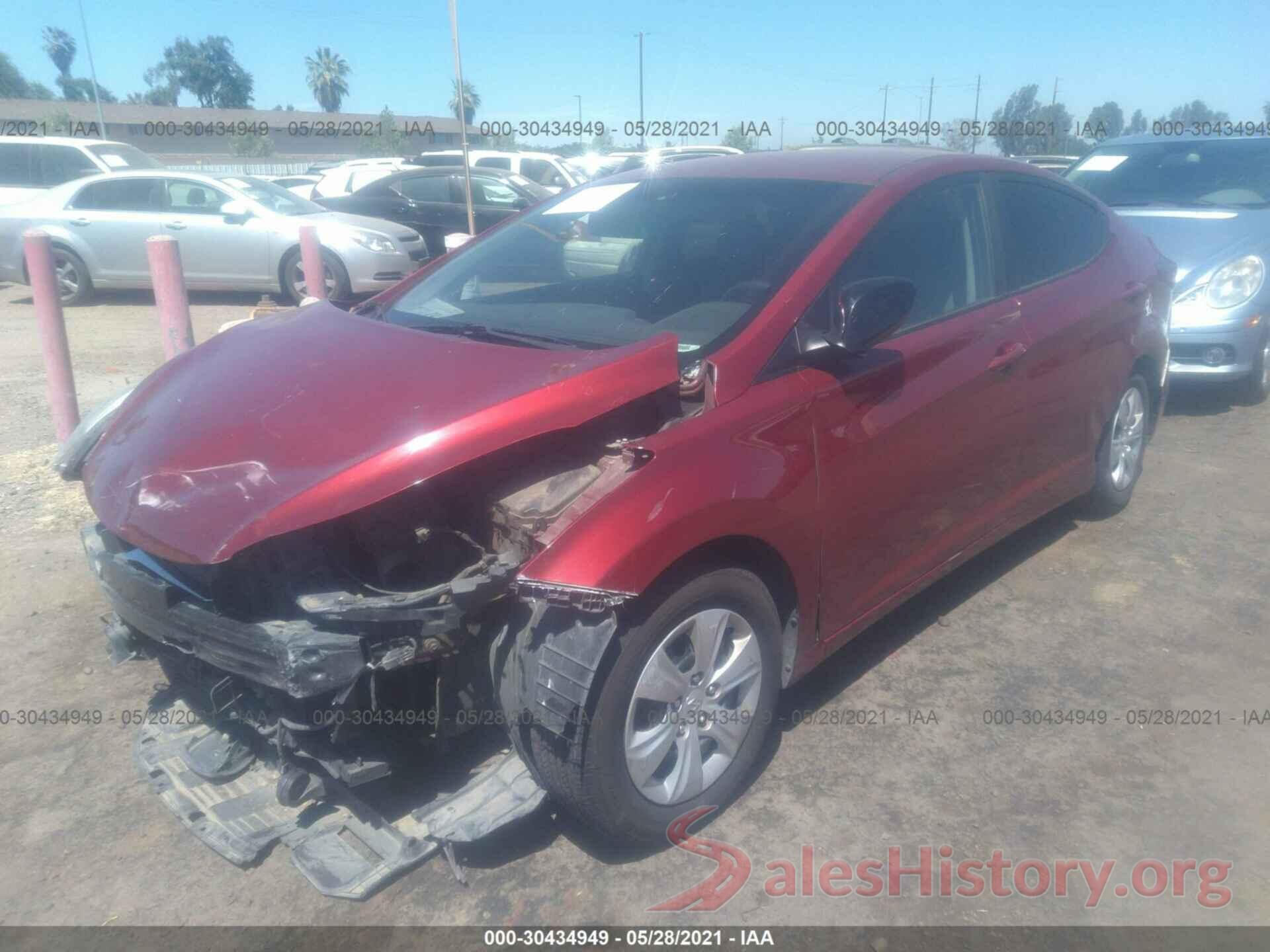 5NPDH4AE3GH701902 2016 HYUNDAI ELANTRA