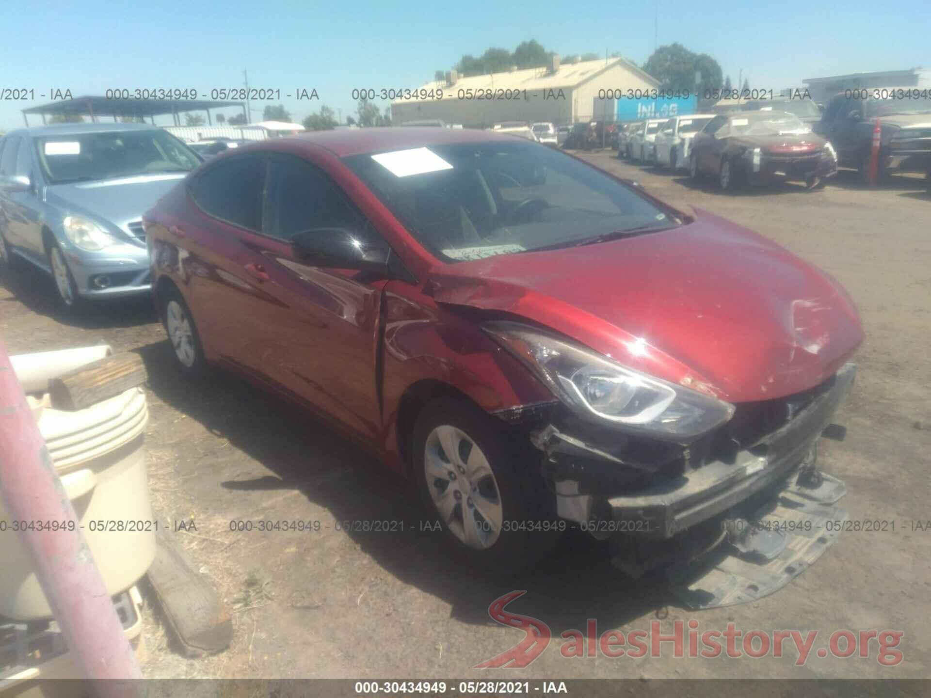 5NPDH4AE3GH701902 2016 HYUNDAI ELANTRA