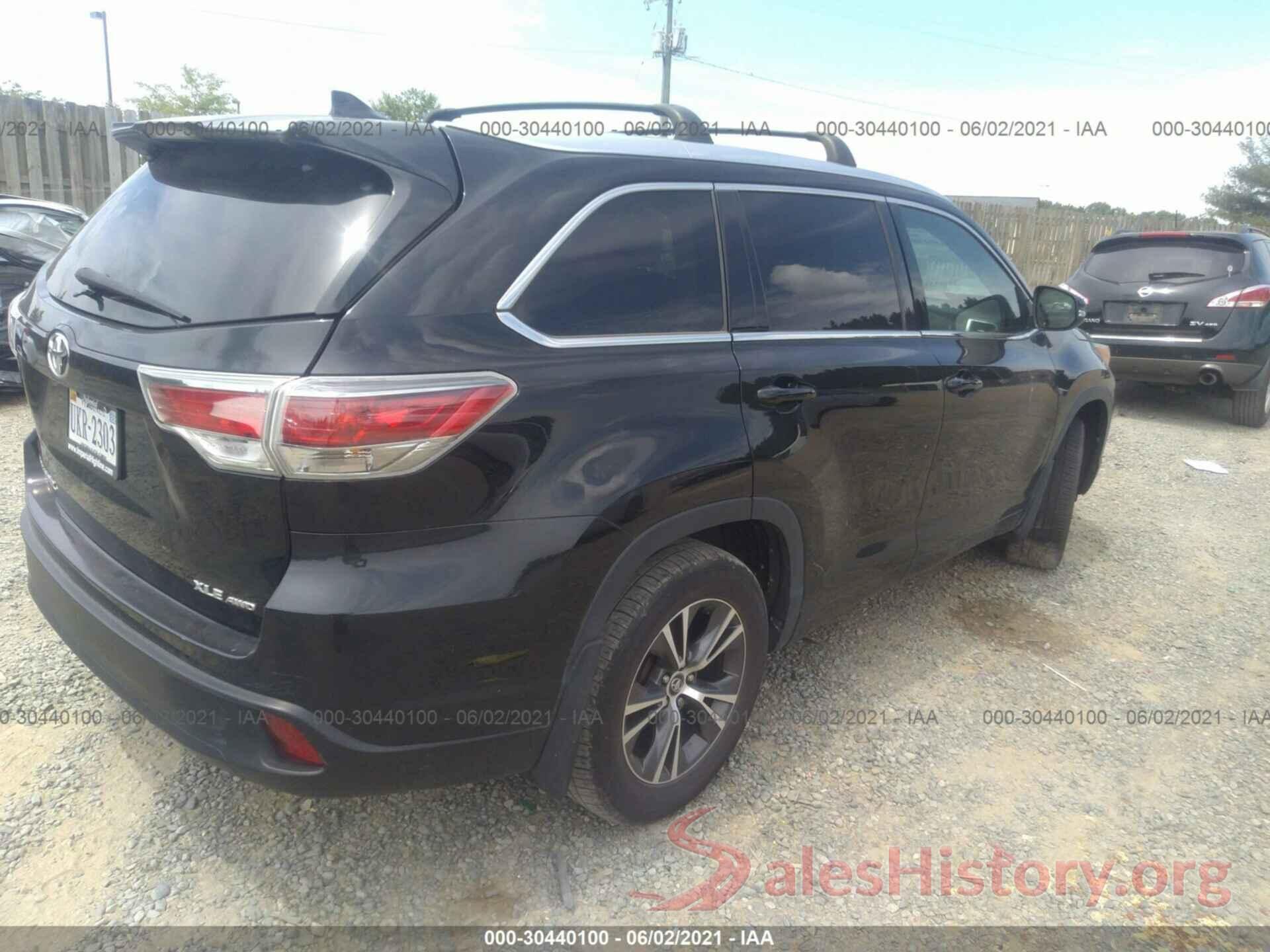 5TDJKRFH7GS500650 2016 TOYOTA HIGHLANDER