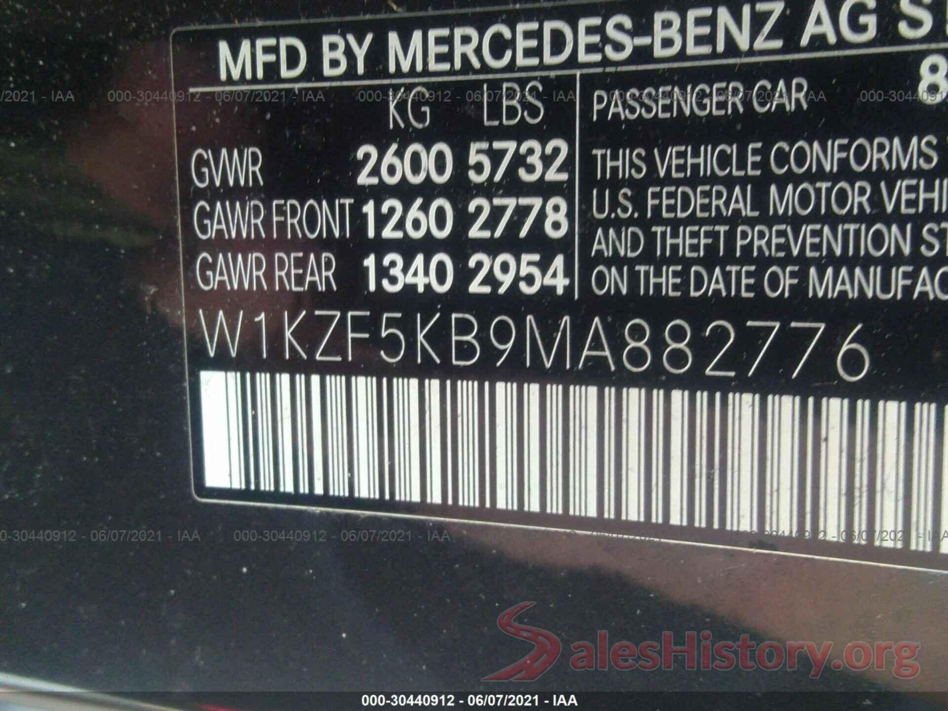 W1KZF5KB9MA882776 2021 MERCEDES-BENZ E-CLASS