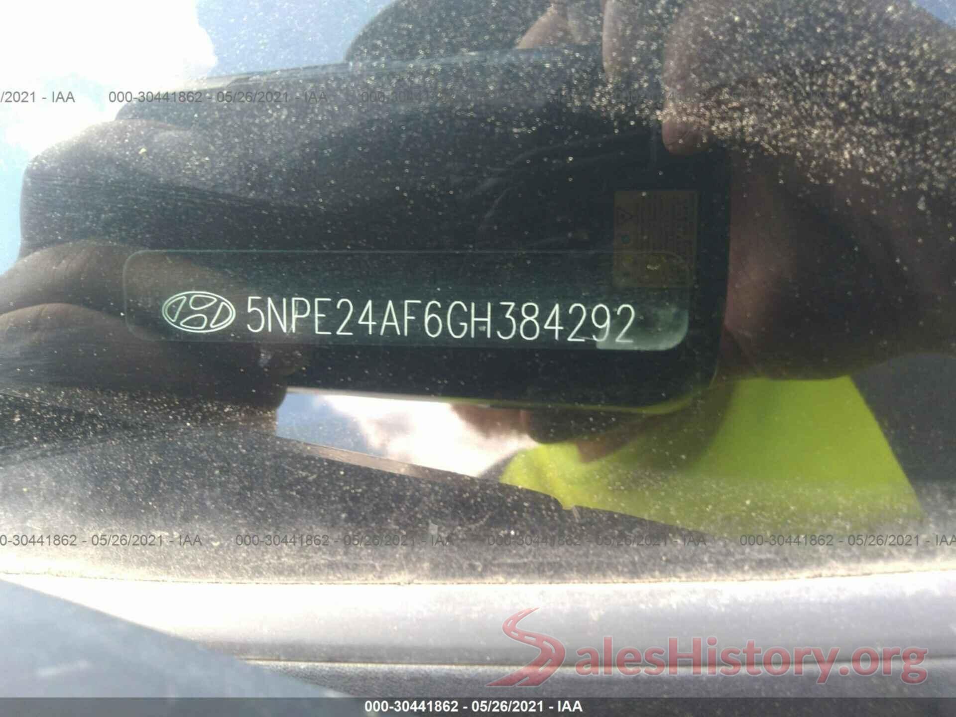 5NPE24AF6GH384292 2016 HYUNDAI SONATA