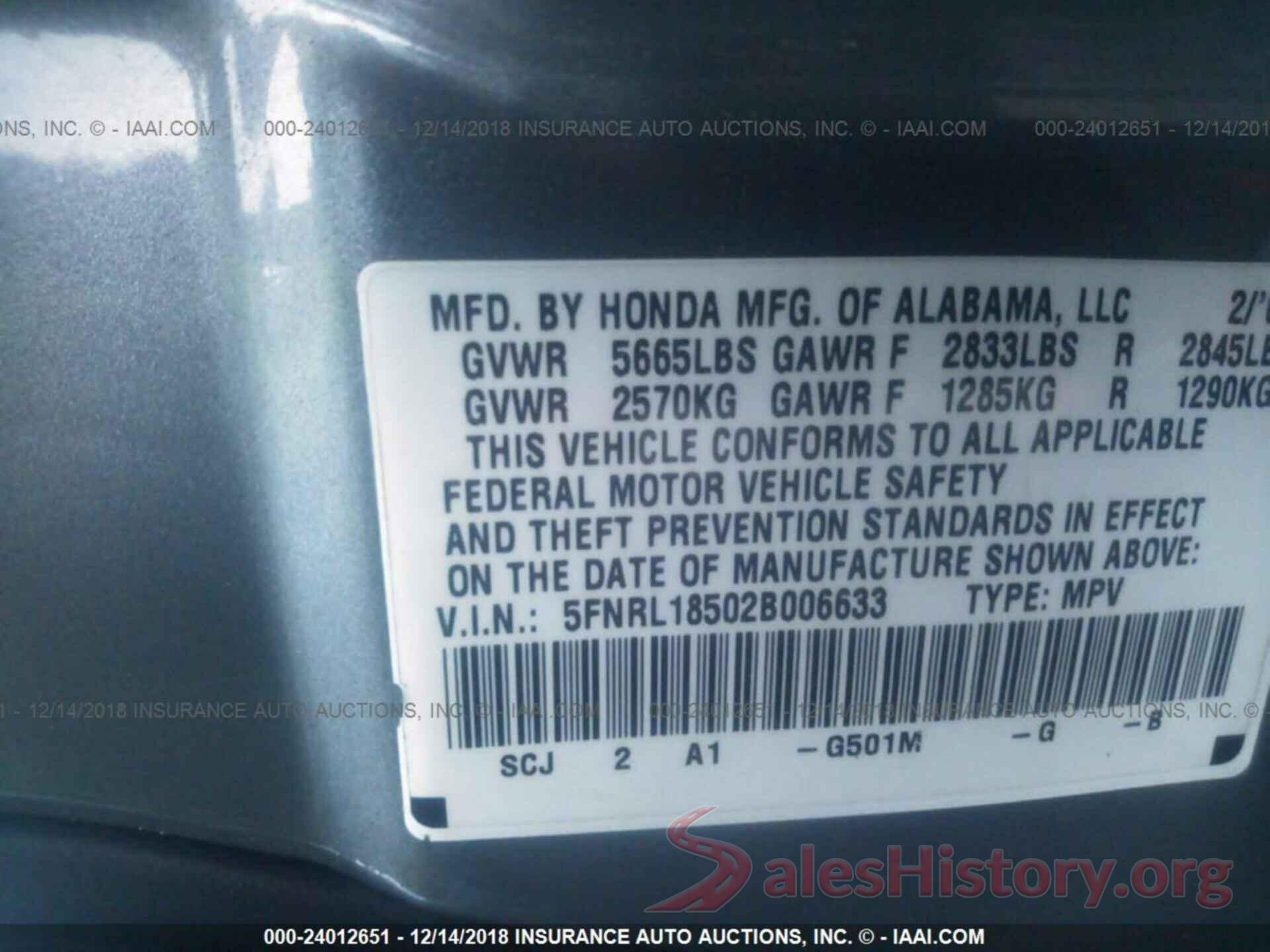 3VV2B7AX6MM000645 2002 HONDA ODYSSEY