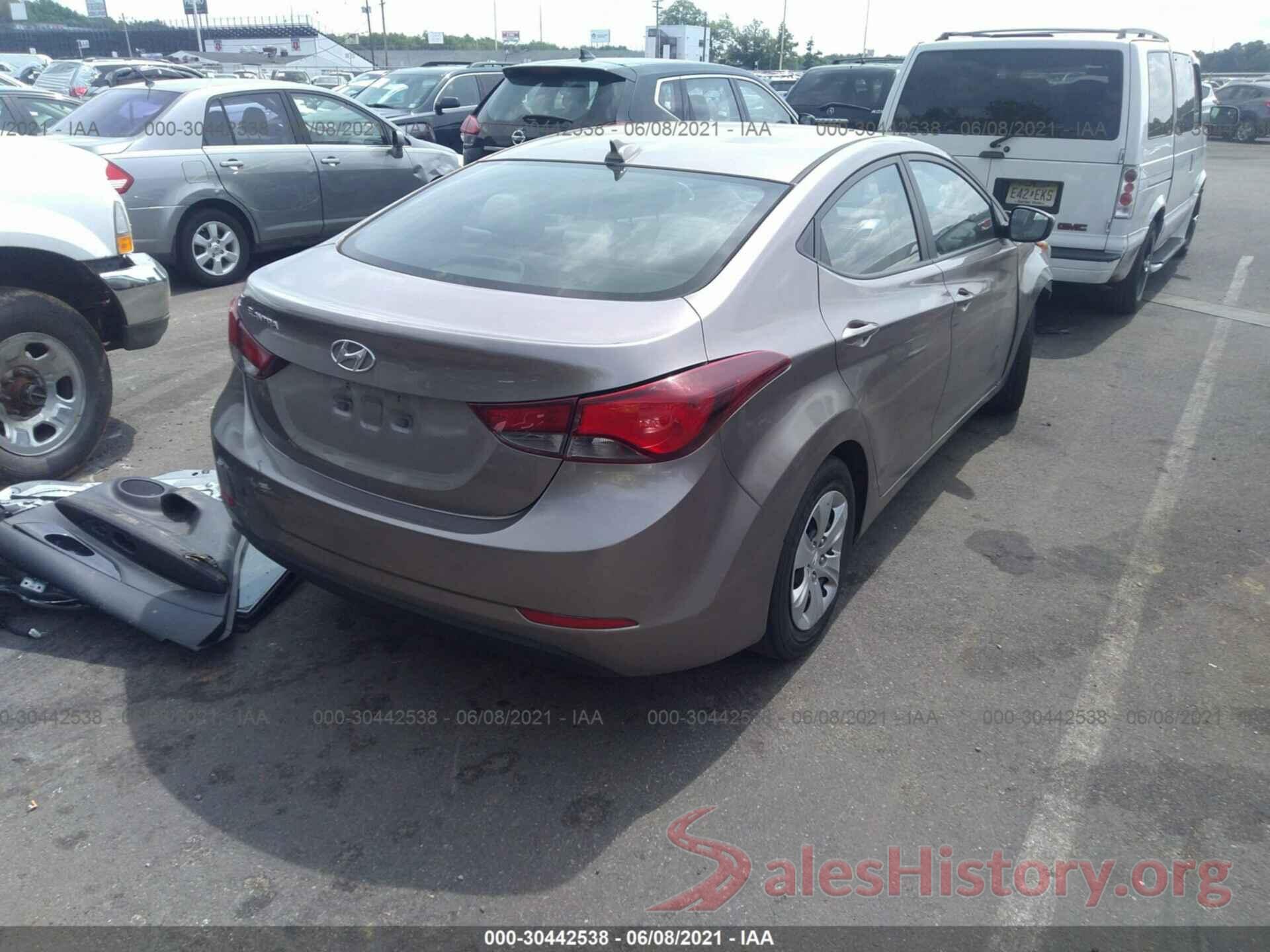 5NPDH4AE4GH702766 2016 HYUNDAI ELANTRA