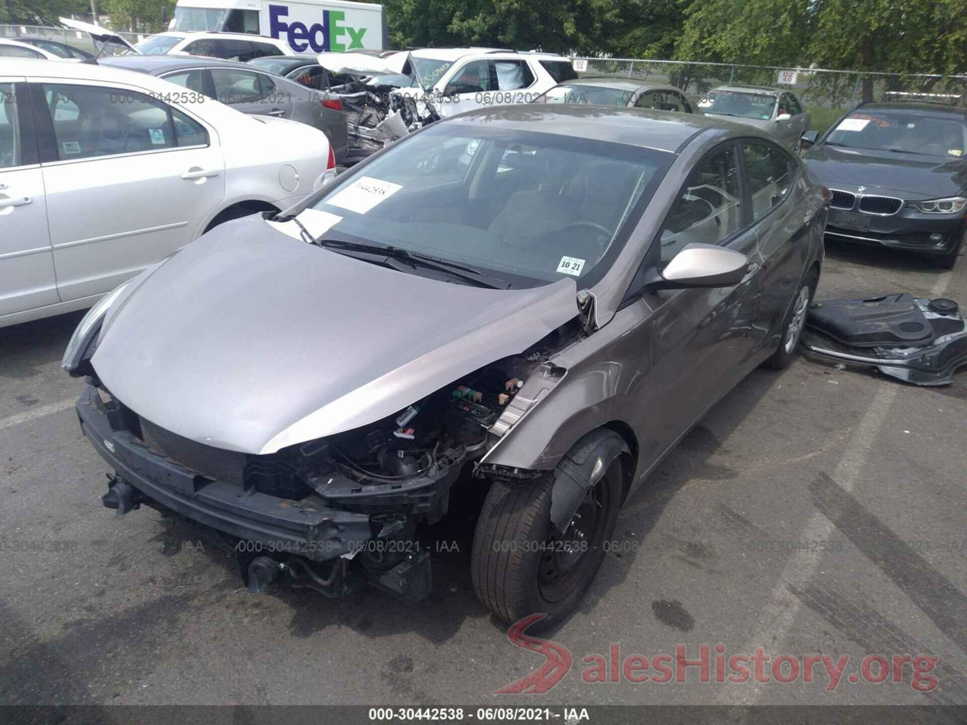 5NPDH4AE4GH702766 2016 HYUNDAI ELANTRA