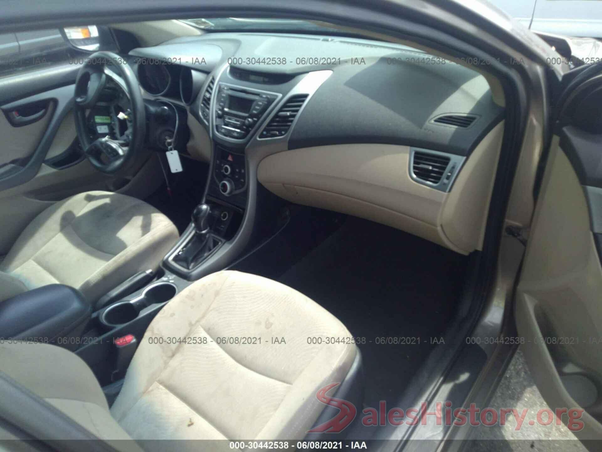 5NPDH4AE4GH702766 2016 HYUNDAI ELANTRA