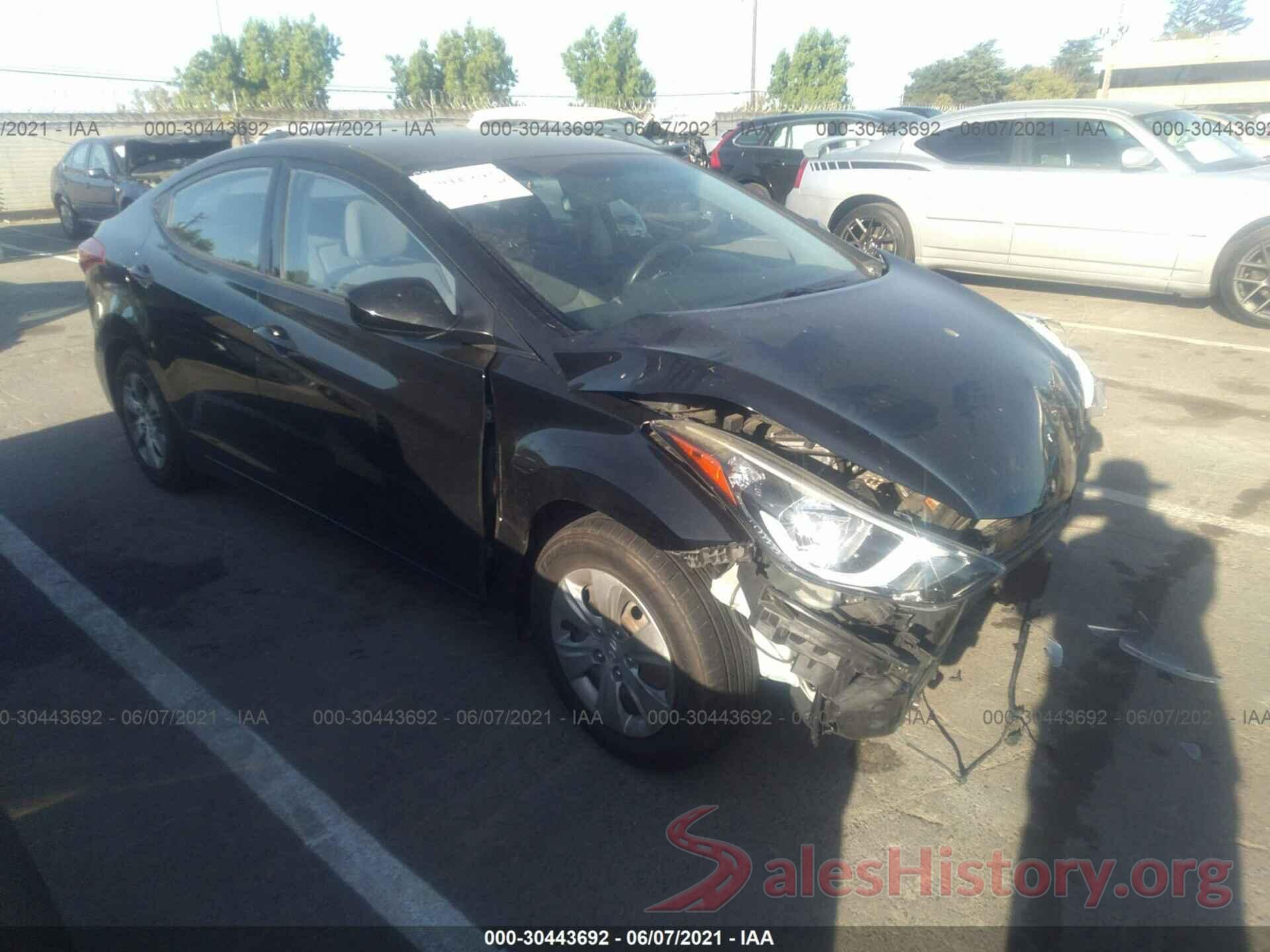 KMHDH4AE6GU618787 2016 HYUNDAI ELANTRA