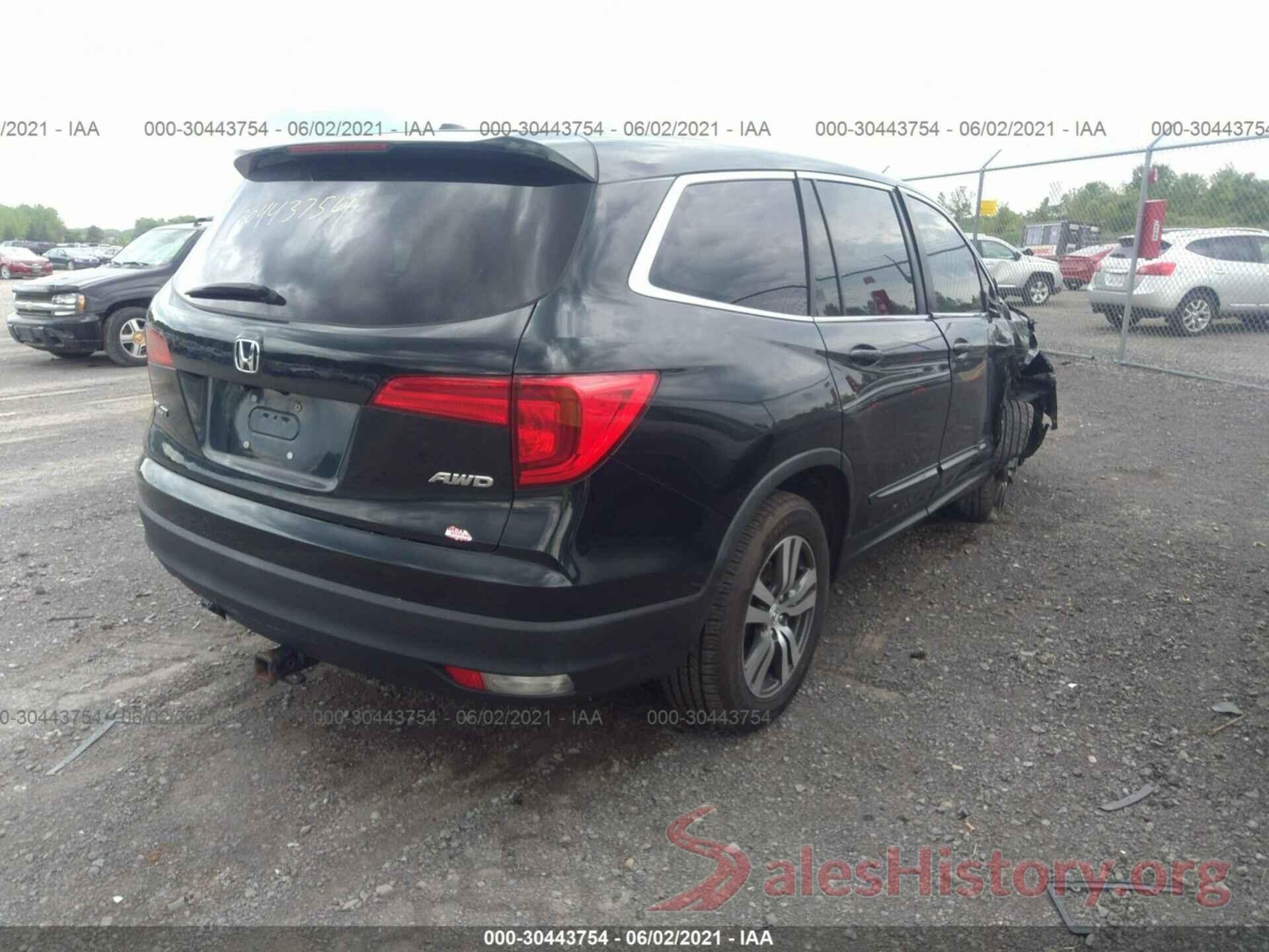 5FNYF6H58GB012784 2016 HONDA PILOT