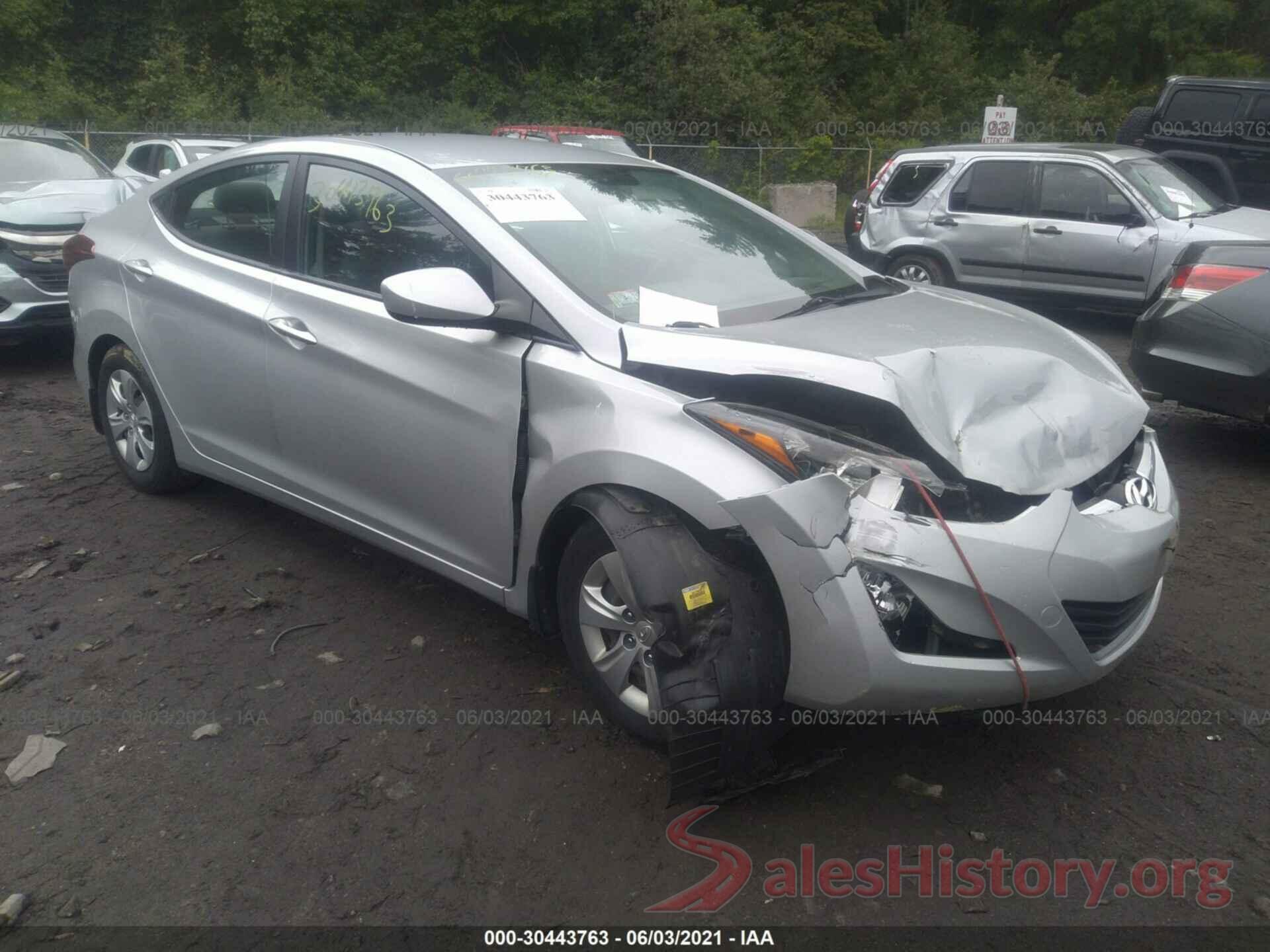 KMHDH4AE6GU588657 2016 HYUNDAI ELANTRA