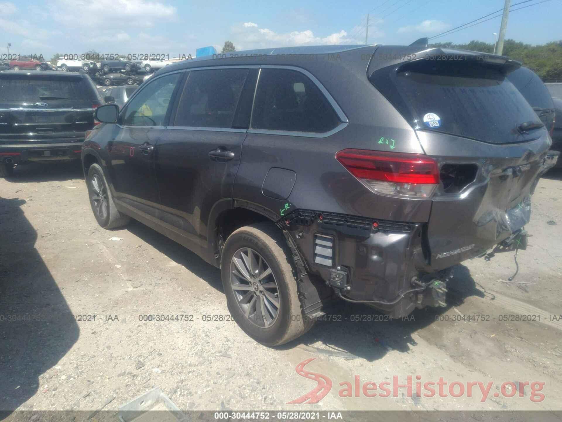 5TDKZRFH9KS553617 2019 TOYOTA HIGHLANDER