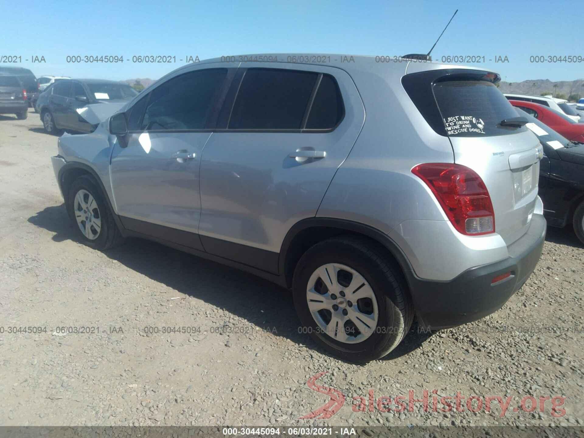 KL7CJKSB1GB571464 2016 CHEVROLET TRAX