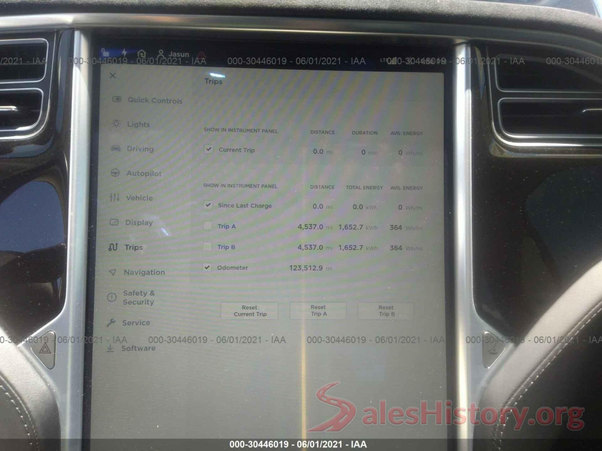 5YJSA1H27FF099458 2015 TESLA MODEL S