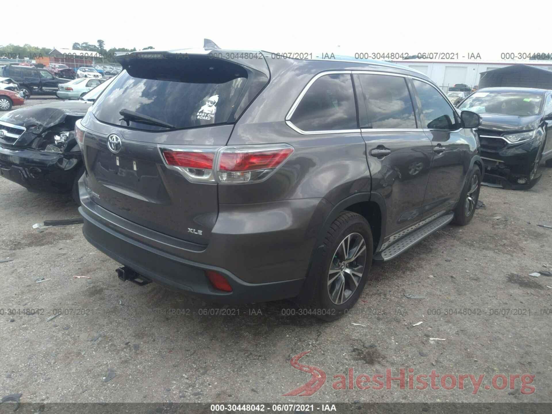 5TDKKRFHXGS503210 2016 TOYOTA HIGHLANDER