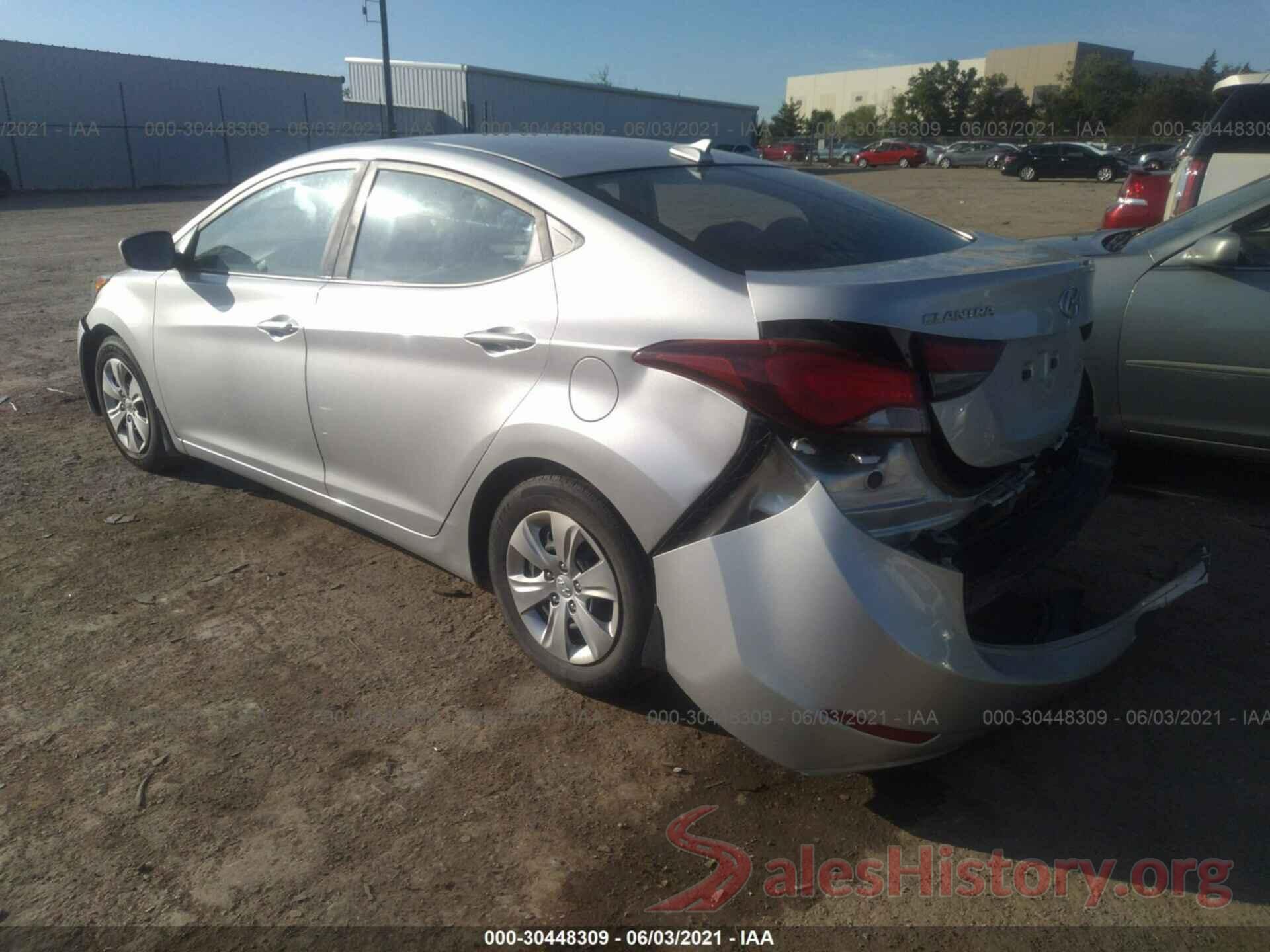 5NPDH4AE4GH669736 2016 HYUNDAI ELANTRA