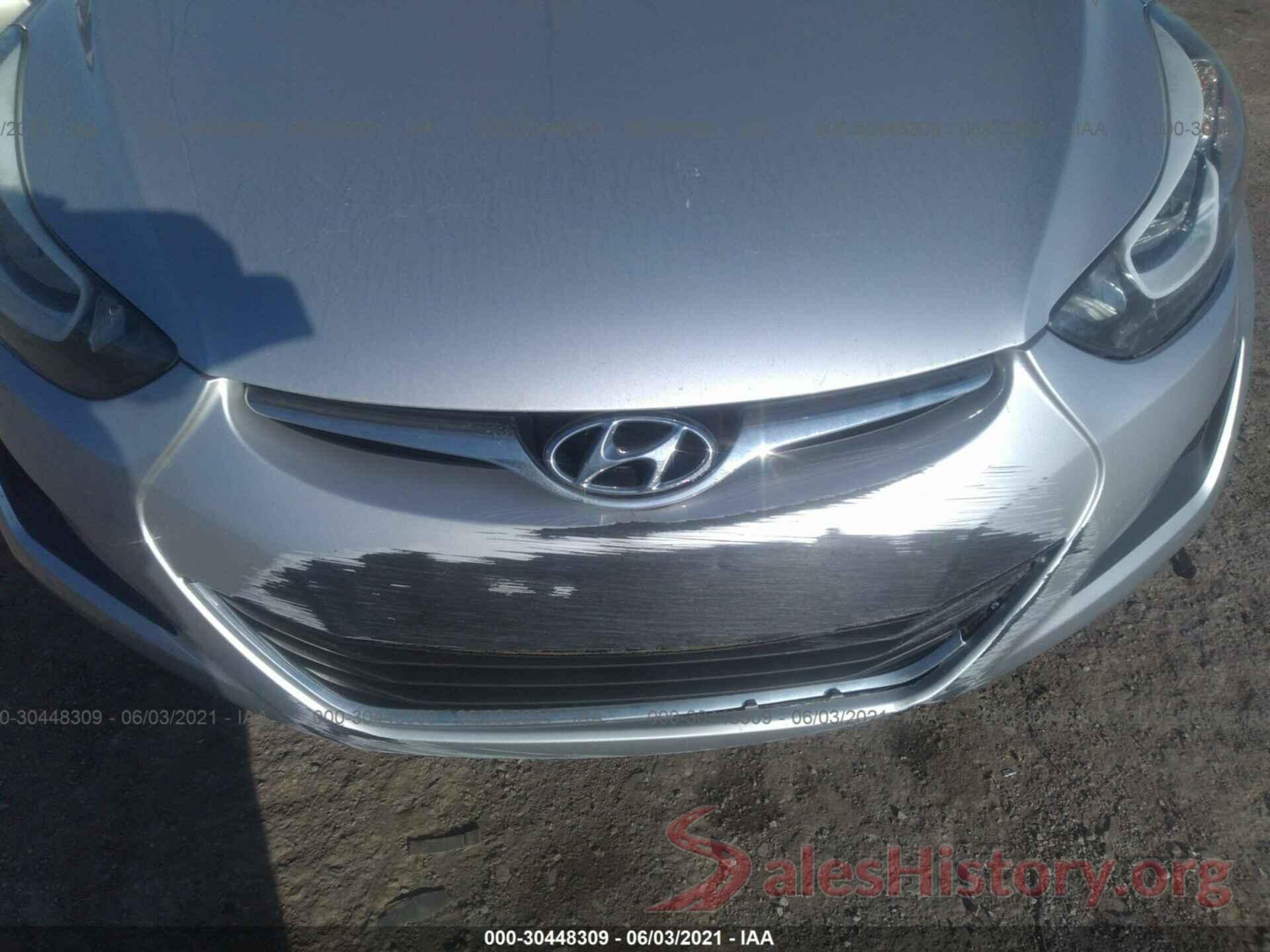 5NPDH4AE4GH669736 2016 HYUNDAI ELANTRA