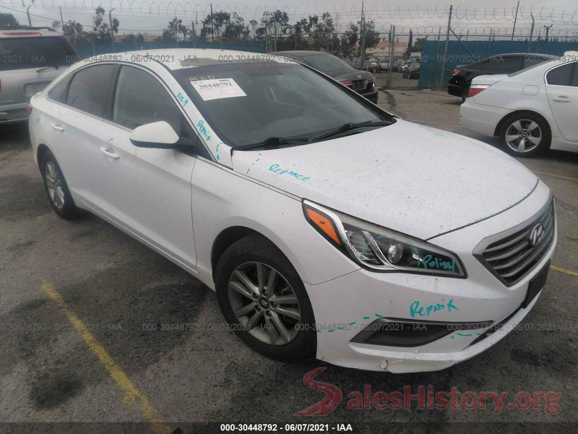 5NPE24AF0GH266013 2016 HYUNDAI SONATA