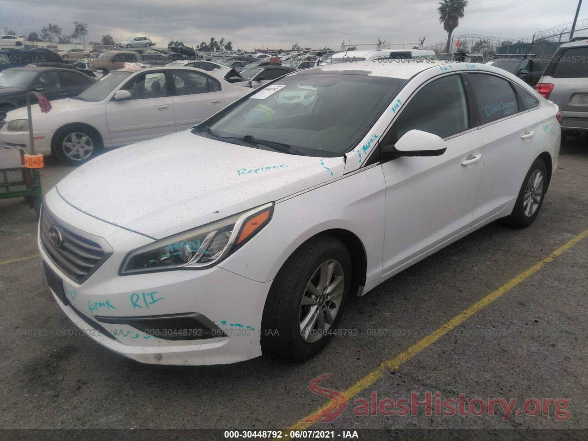 5NPE24AF0GH266013 2016 HYUNDAI SONATA