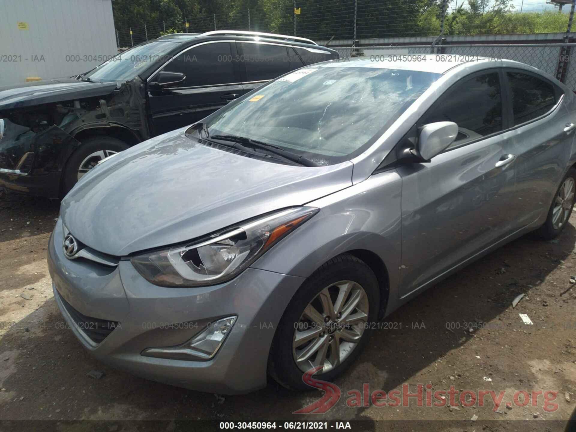 5NPDH4AE9GH760078 2016 HYUNDAI ELANTRA