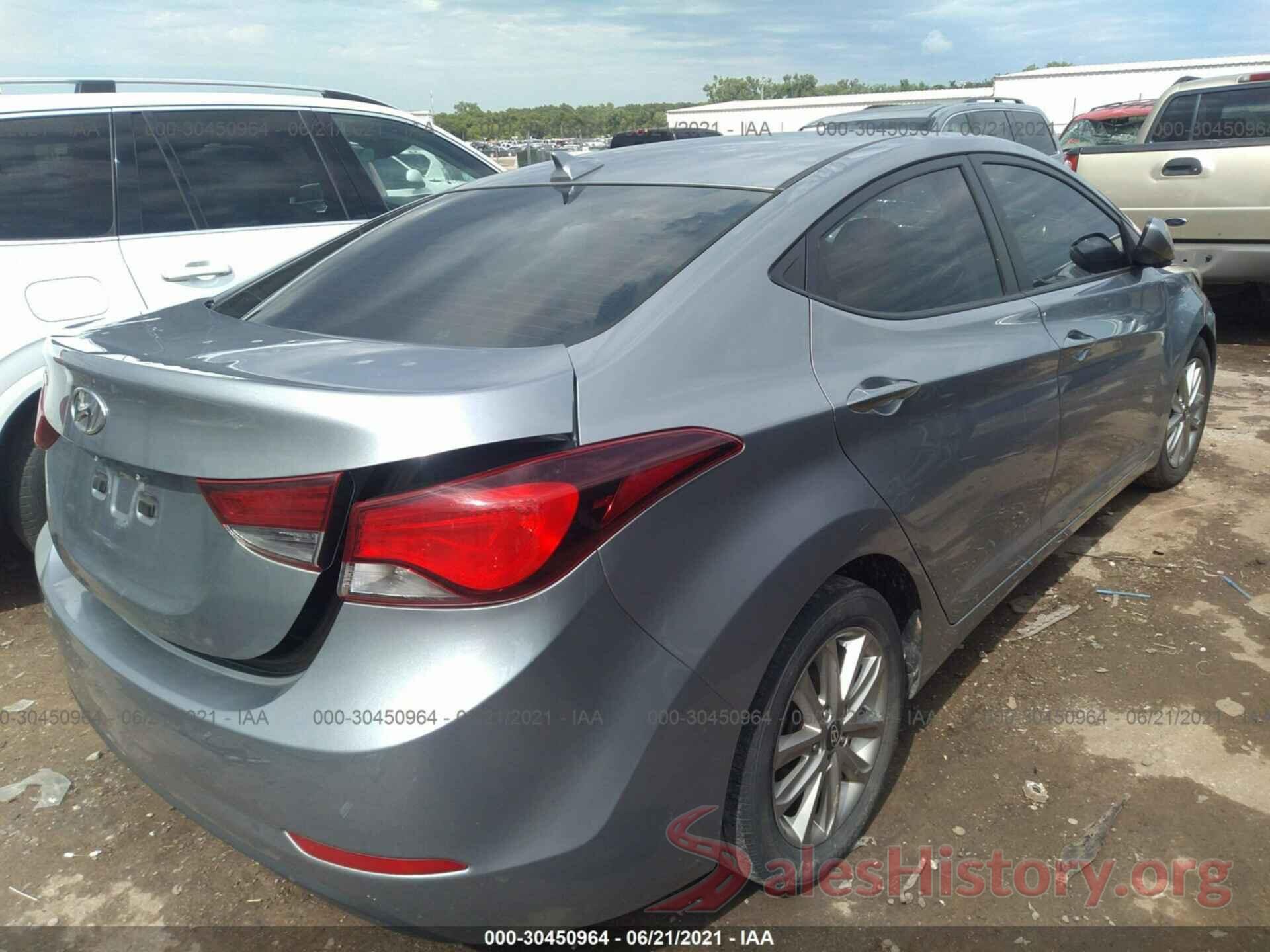 5NPDH4AE9GH760078 2016 HYUNDAI ELANTRA