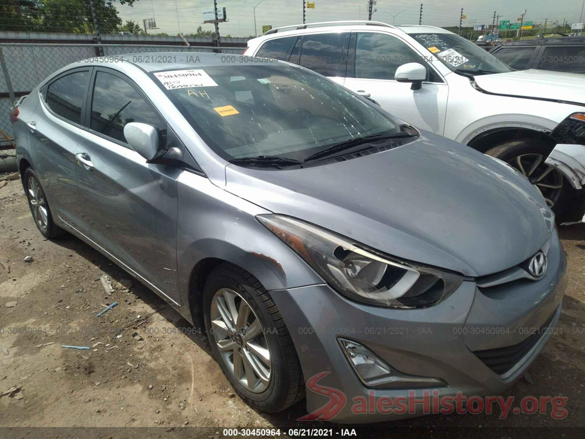 5NPDH4AE9GH760078 2016 HYUNDAI ELANTRA