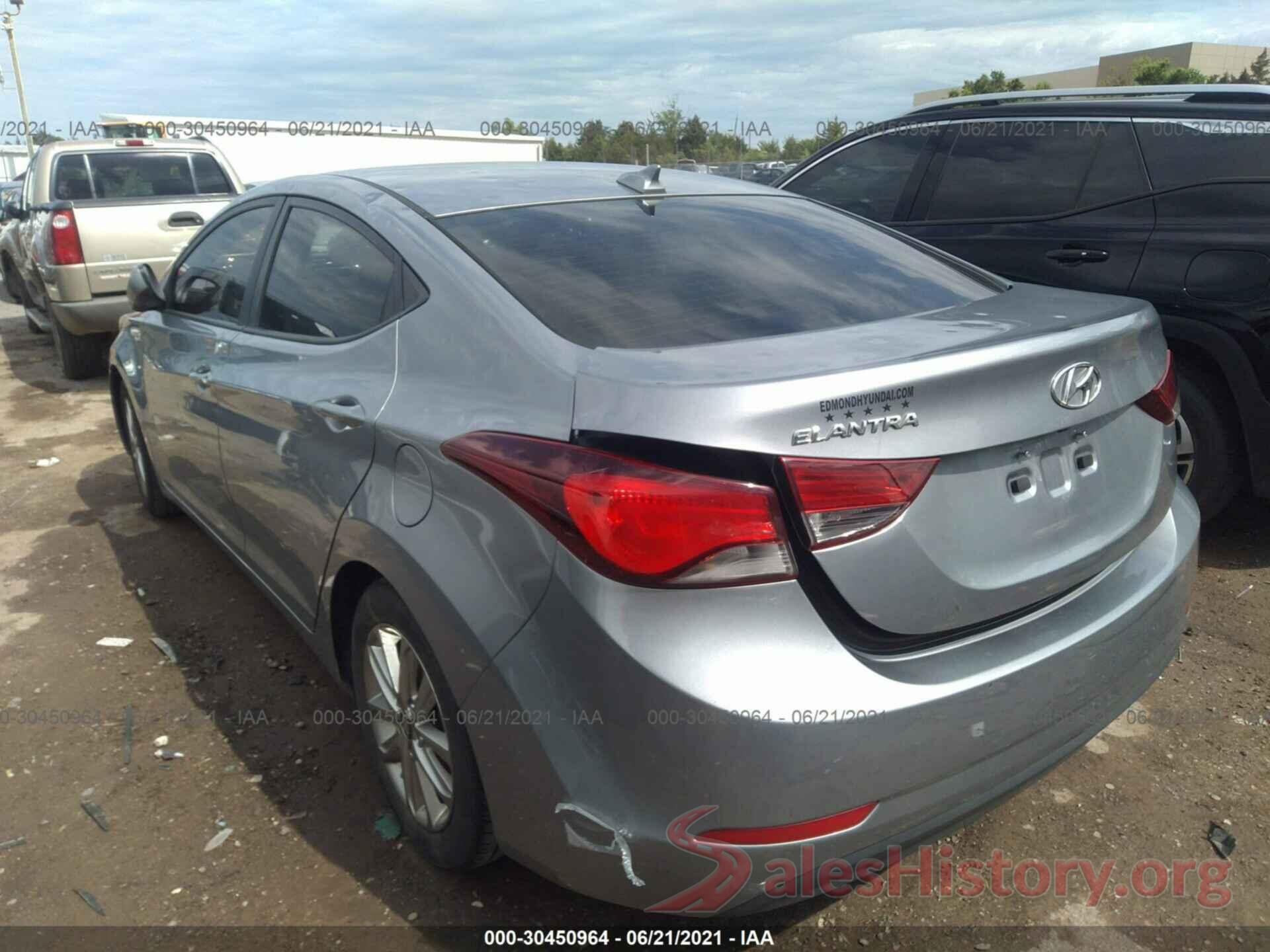 5NPDH4AE9GH760078 2016 HYUNDAI ELANTRA