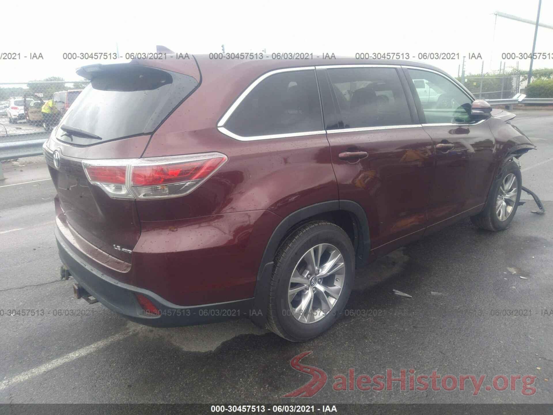 5TDBKRFH2GS345087 2016 TOYOTA HIGHLANDER