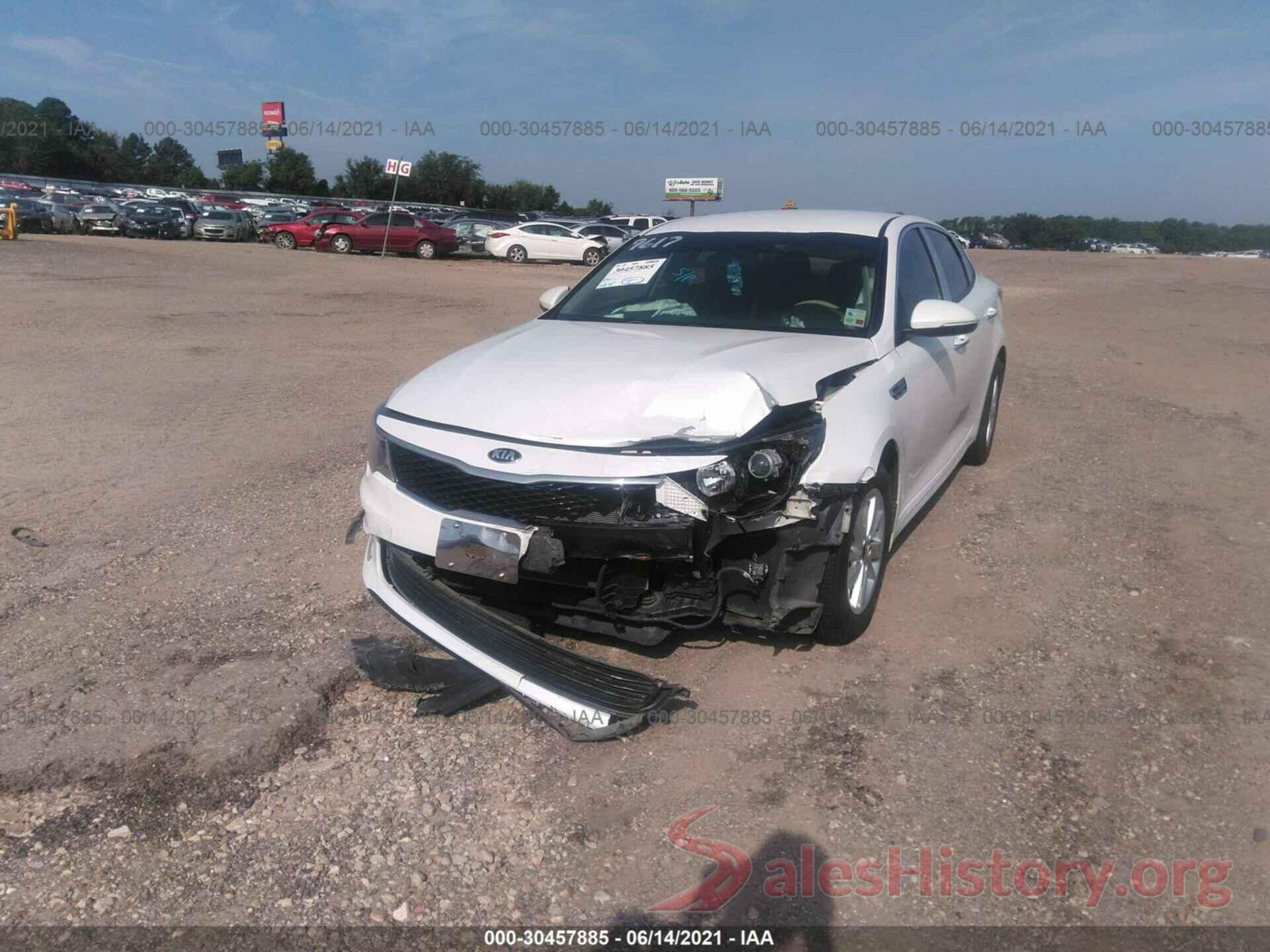 KNAGT4L35G5100821 2016 KIA OPTIMA