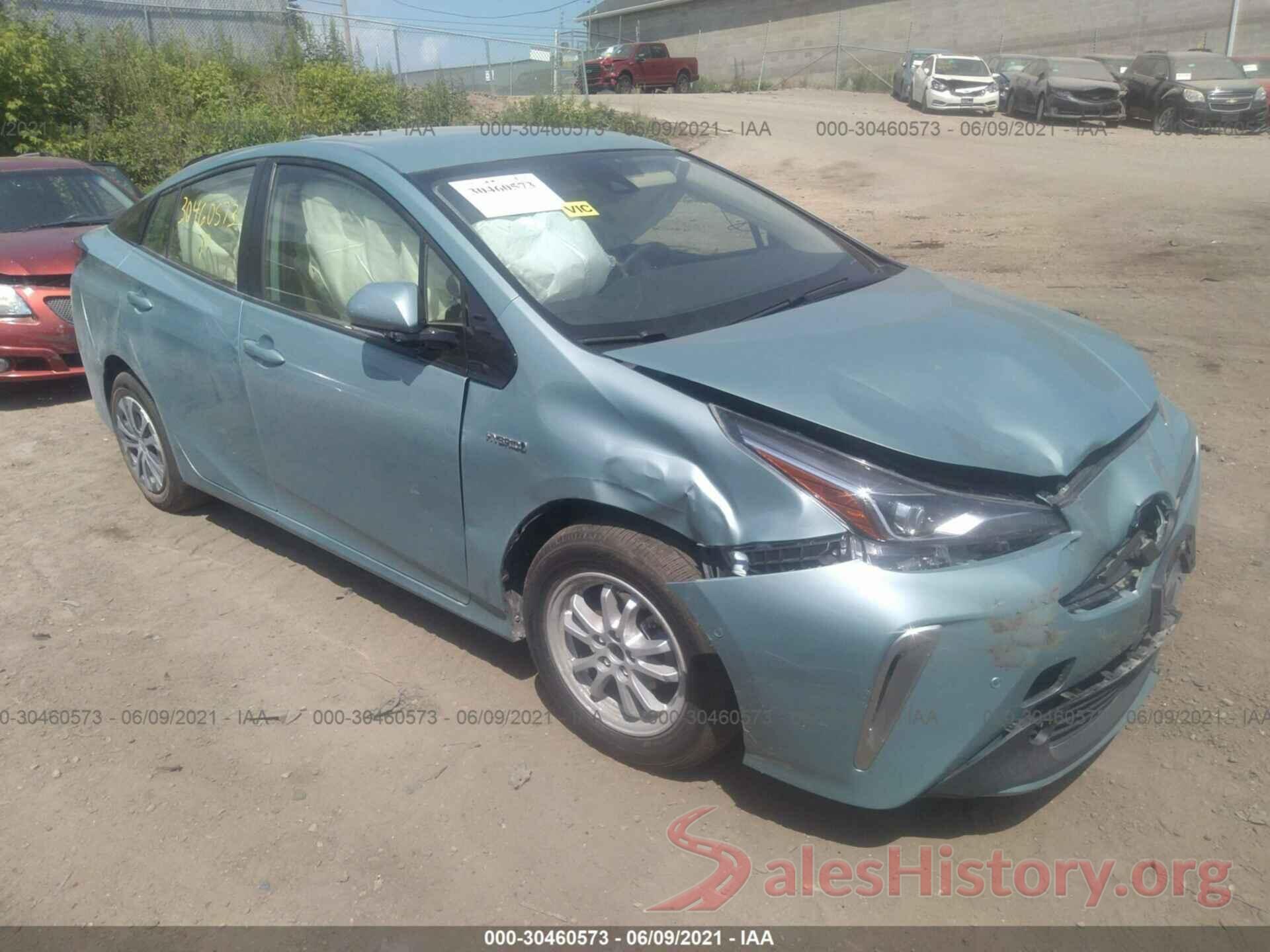 JTDL9RFU5L3017011 2020 TOYOTA PRIUS