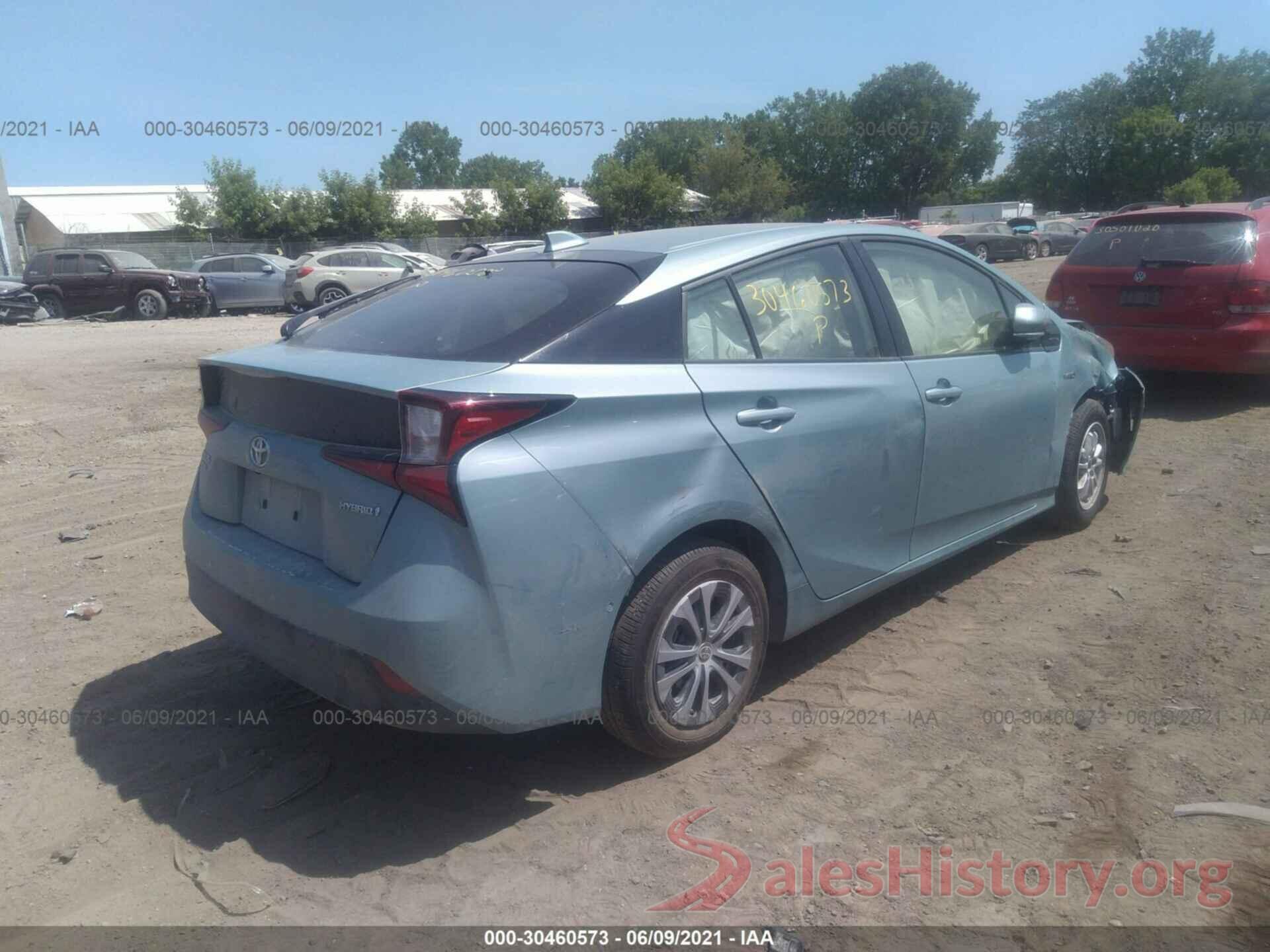 JTDL9RFU5L3017011 2020 TOYOTA PRIUS