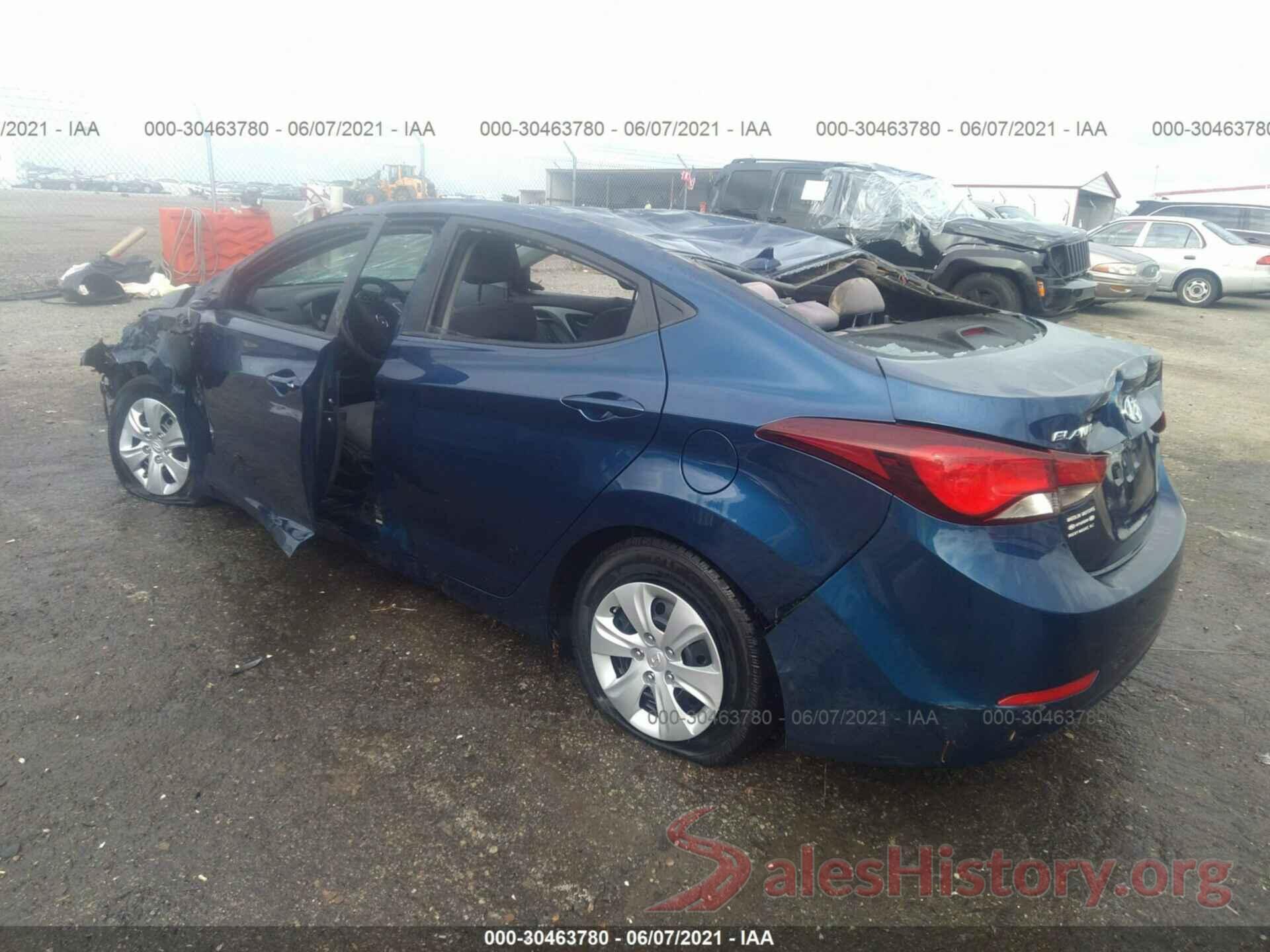 5NPDH4AE1GH721680 2016 HYUNDAI ELANTRA